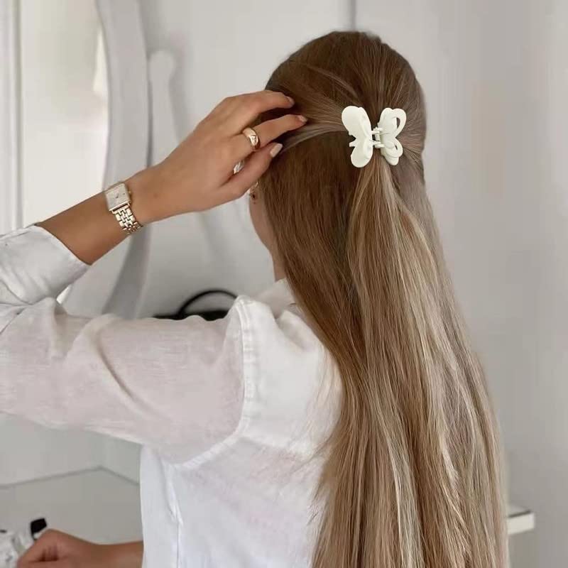 FAMEZA 4-Piece Butterfly Hair Clips for Women & Girls - Colorful Hair Claw Clips, Barrettes & Hair Accessories - Perfect for School, Parties & Everyday Styling