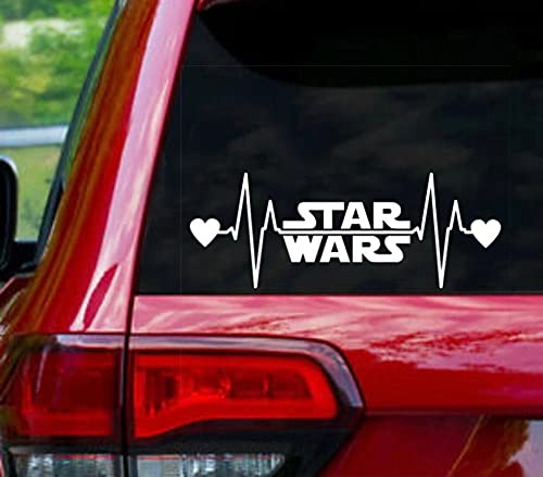 Star Wars Heartbeat Vinyl Decal Sticker - 7.5