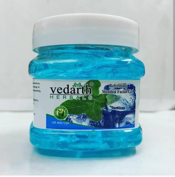 Vedarth Mint Facial Gel 900ml - Cooling & Refreshing Face Gel for Acne, Oily & Sensitive Skin | Daily Skincare Routine, Post-Workout Refresh, Spa Treatment at Home