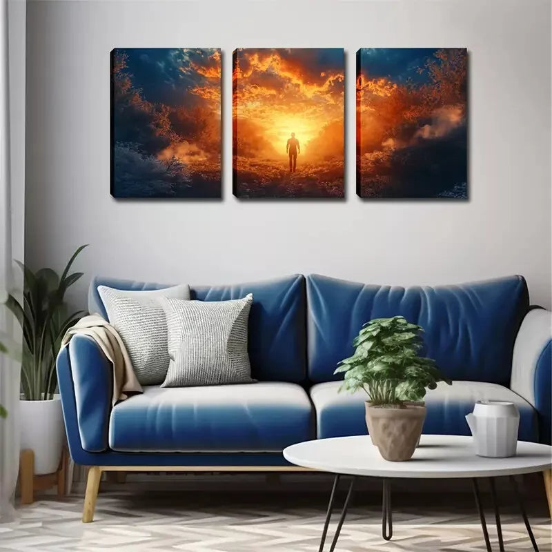 3-Piece People In Dreams Wall Art Set - Framed Canvas 40x60cm (16x24in) | High Quality Print | 100% Australian Made | Ready to Hang | Perfect for Living Room, Bedroom & Office Decor