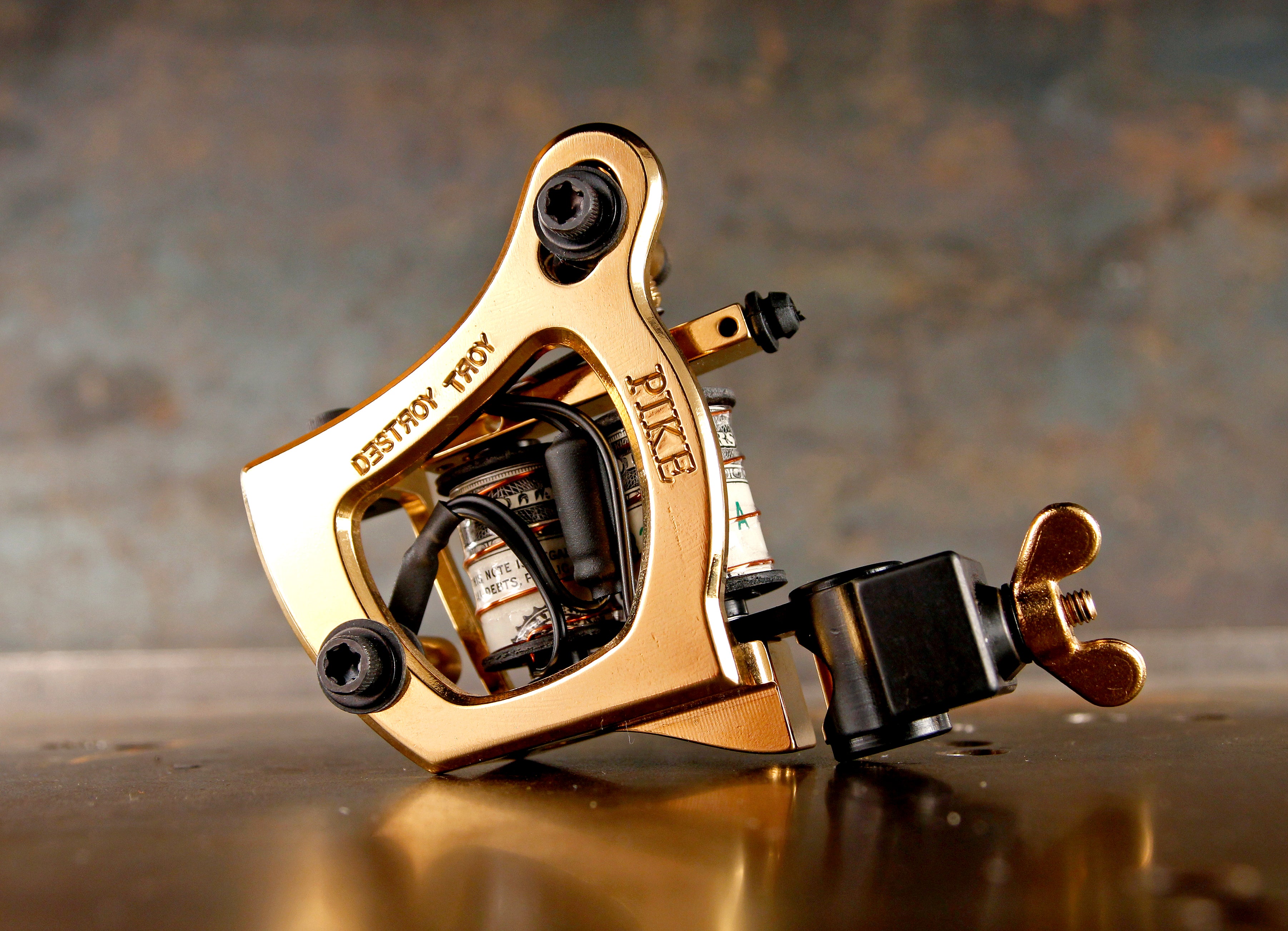 Mike Pike x Destroy Troy Teacup Liner - $2 Gold & Black - Perfect for Tea Parties, Gifts & Collectibles