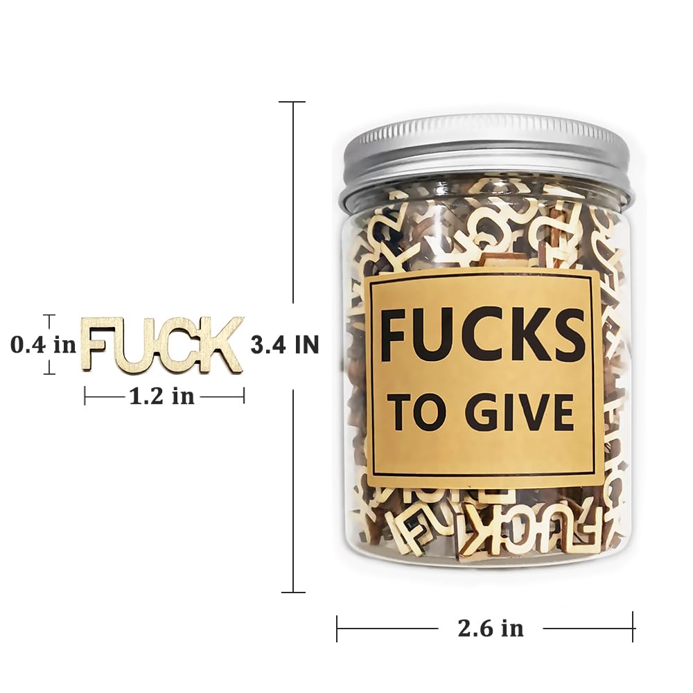 Funny 'Jar of Fuck to Give' Gag Gift - Unique Birthday, Christmas & White Elephant Present for Friends, Coworkers, Boss, Family (Husband, Wife, Mom, Dad, Sister, Brother) - Perfect for Office Pranks, Secret Santa & Humorous Gift Exchanges