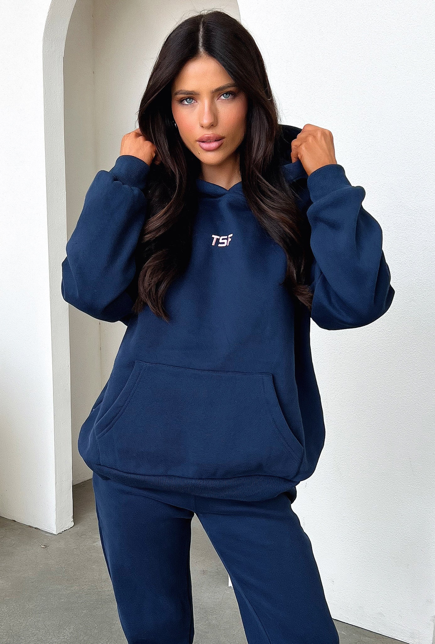Kaztek Men's Navy Blue Hoodie - Soft Cotton Pullover Sweatshirt for Casual Wear, Gym, and Outdoor Activities