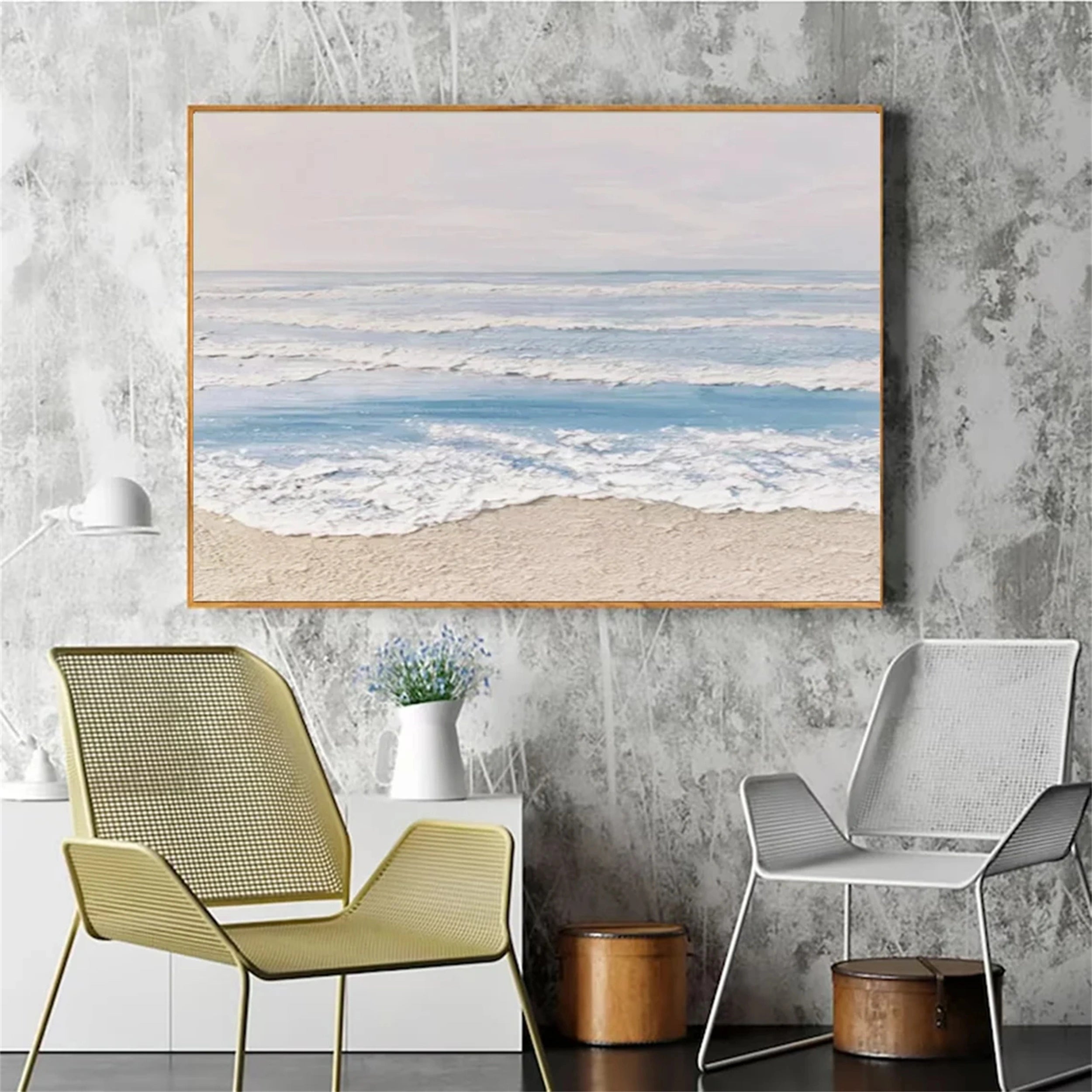 Ocean and Sky Painting #OS085 - Stunning Coastal Wall Art for Living Room, Bedroom & Office Decor