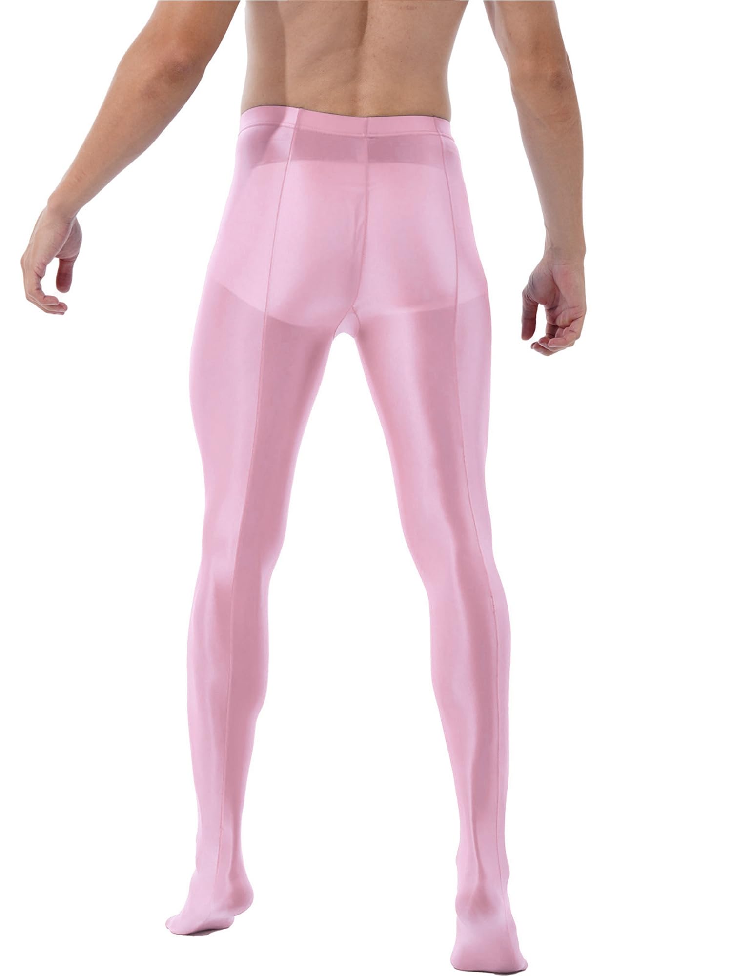 iiniim Men's Ultra Shiny Oil Glossy Pantyhose - High Elastic Opaque Tights & Stockings for Cosplay, Dance, Fashion & Night Out