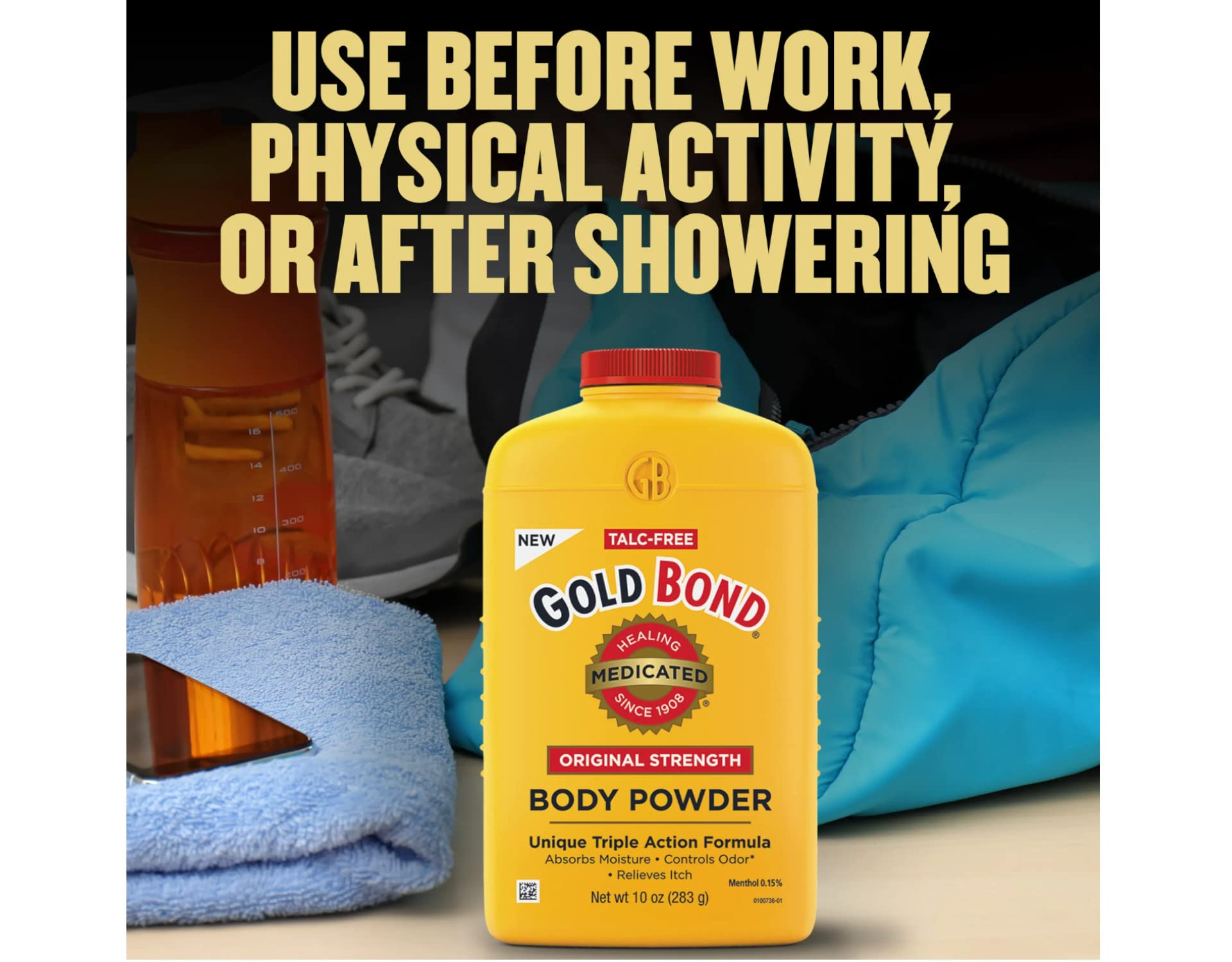 Gold Bond Medicated Powder 10oz (3 Pack) - Talc-Free Body Powder for Men & Women - Soothes & Protects Skin - Ideal for Chafing, Sweating & Odor Control - Gym, Work & Daily Use