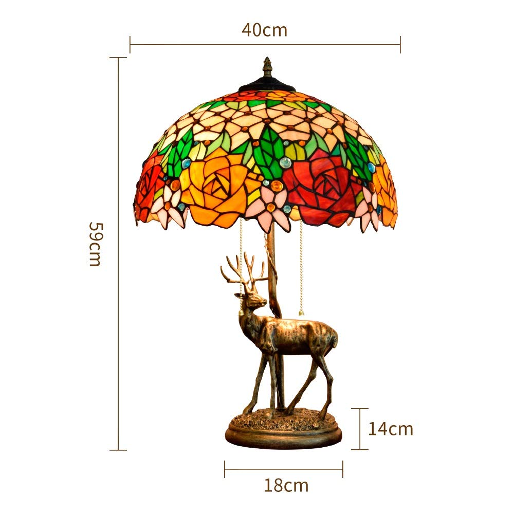 Handmade Tiffany Stained Glass Table Lamp 16