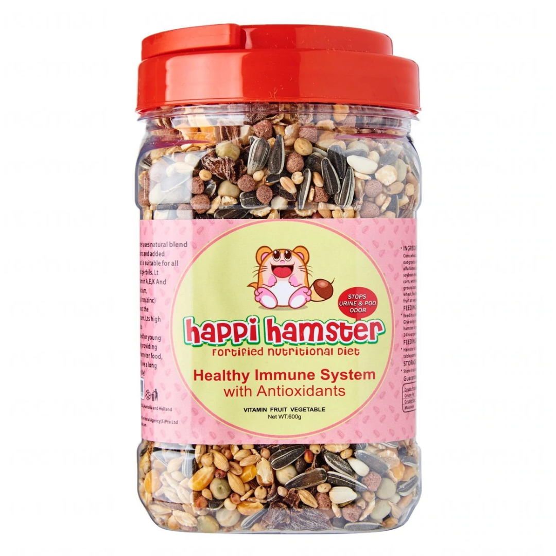 Happi Hamster Immune Booster Supplement - Supports Healthy Immune System for Small Pets - Perfect for Hamsters, Gerbils & Mice - Ideal for Daily Health Maintenance & Stress Relief