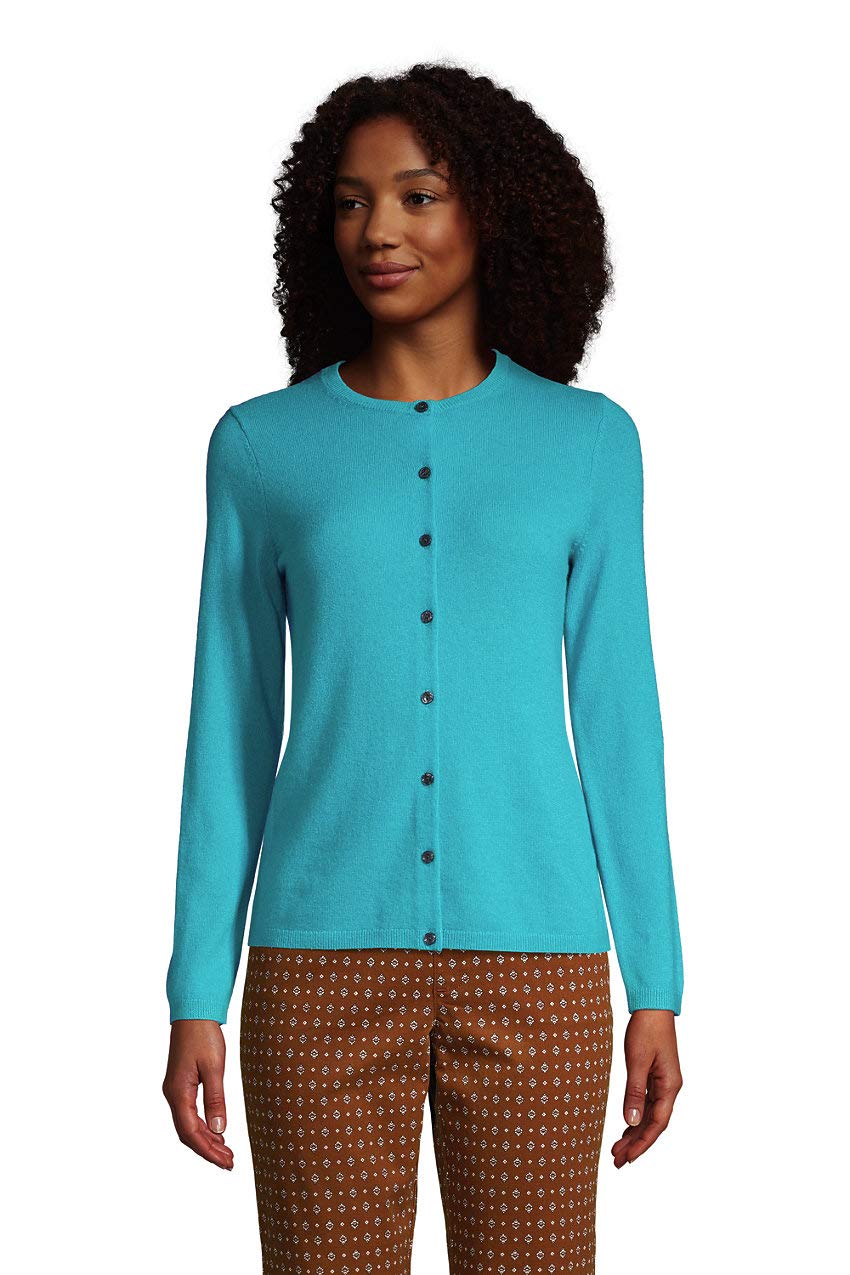 Lands' End Women's Soft Cashmere Cardigan Sweater - Cozy Knit Wrap for Fall & Winter | Perfect for Office, Travel & Casual Outfits