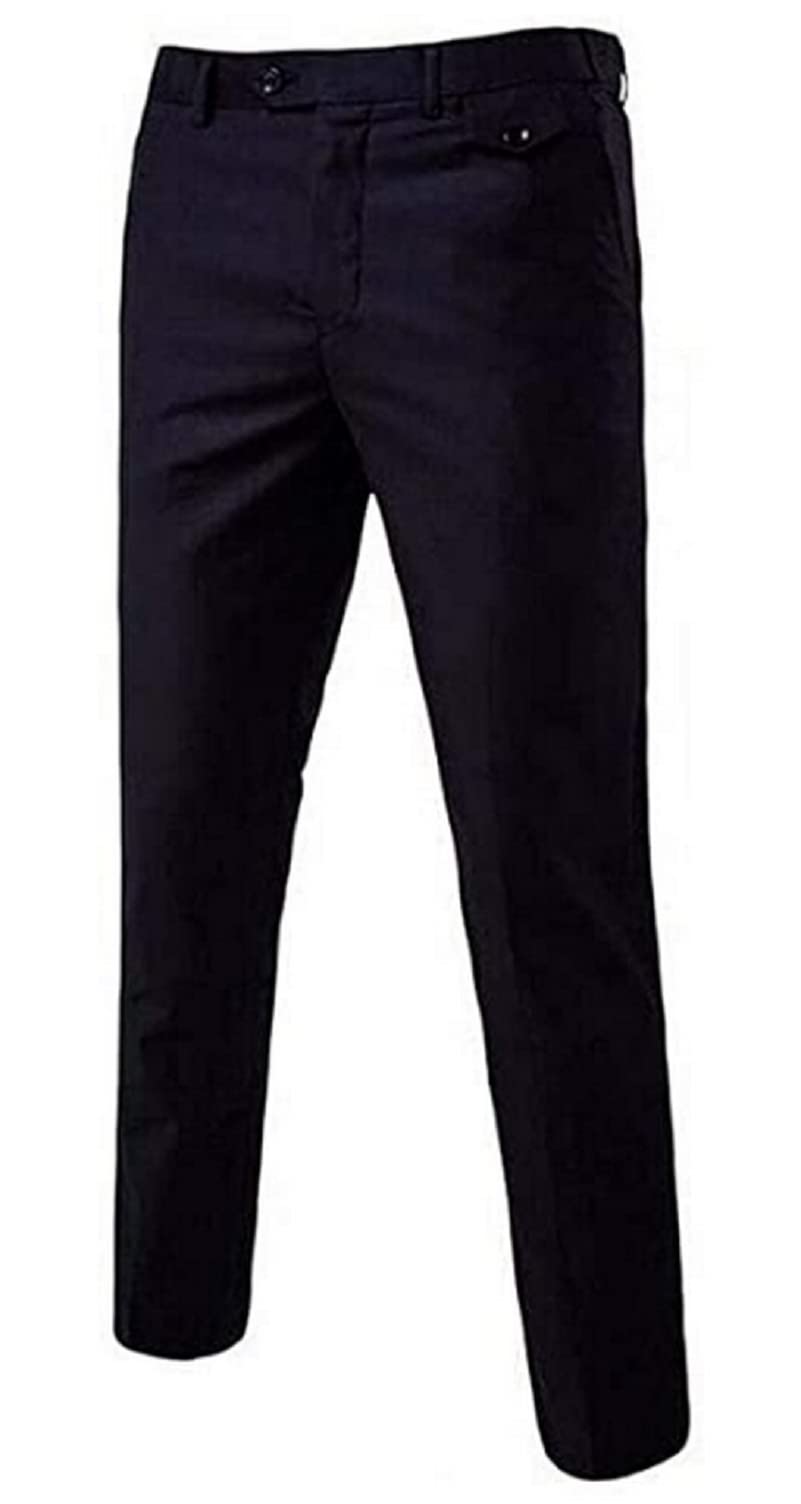 Slim Fit Stretch Dress Pants for Men - Comfortable & Professional Office Wear - Perfect for Business, Weddings & Formal Occasions