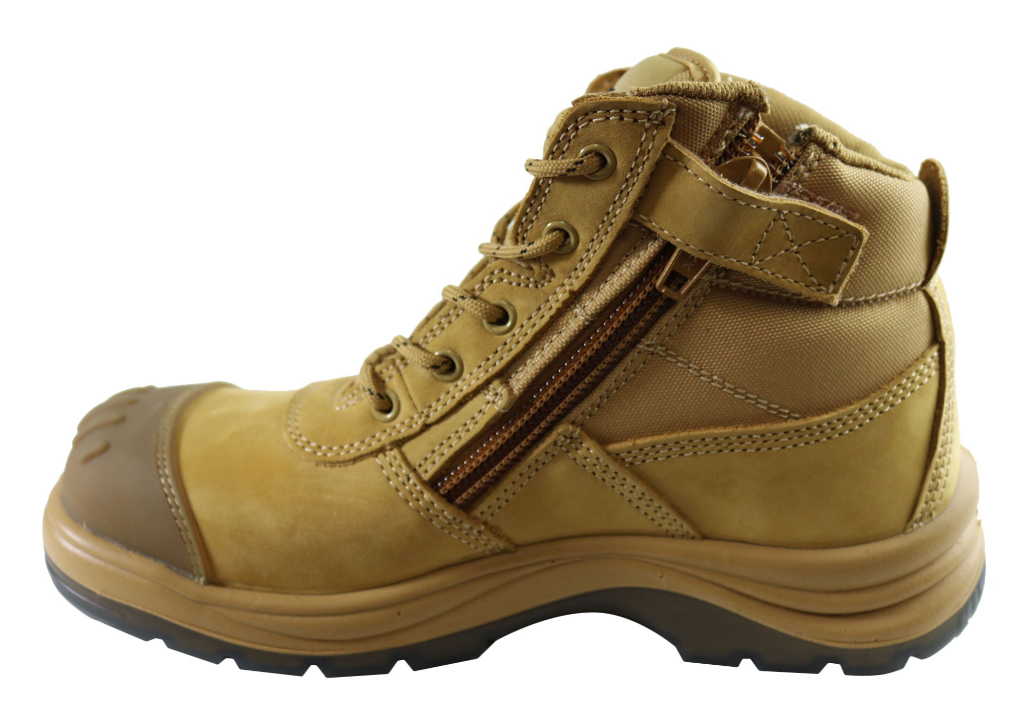 KingGee Men's Steel Toe Work Boots - Safety Boots for Construction, Industrial & Outdoor Work - Durable Tradie Boots with Steel Cap Toe Protection