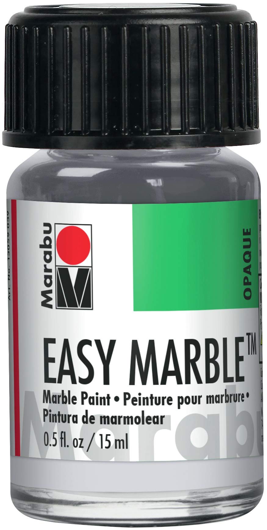 Marabu Easy Marble Paint - Pearl White - 15ml Hydro Dipping Paint for Tumblers, Ceramic, Paper, Glass, DIY Crafts - Perfect for Hydrographic Art, Cup Decoration & Creative Projects