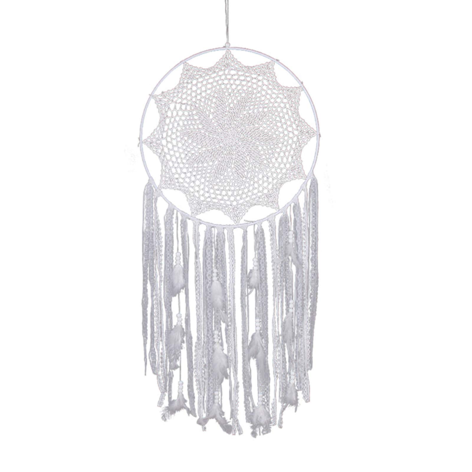 JIDOANCK Boho Wedding Wall Hanging - Handmade Tassel Feather Lace Dream Catcher for Bedroom, Living Room, Nursery & Car Decor | Perfect for Boho Chic Home Decor, Baby Shower Gifts & Spiritual Protection