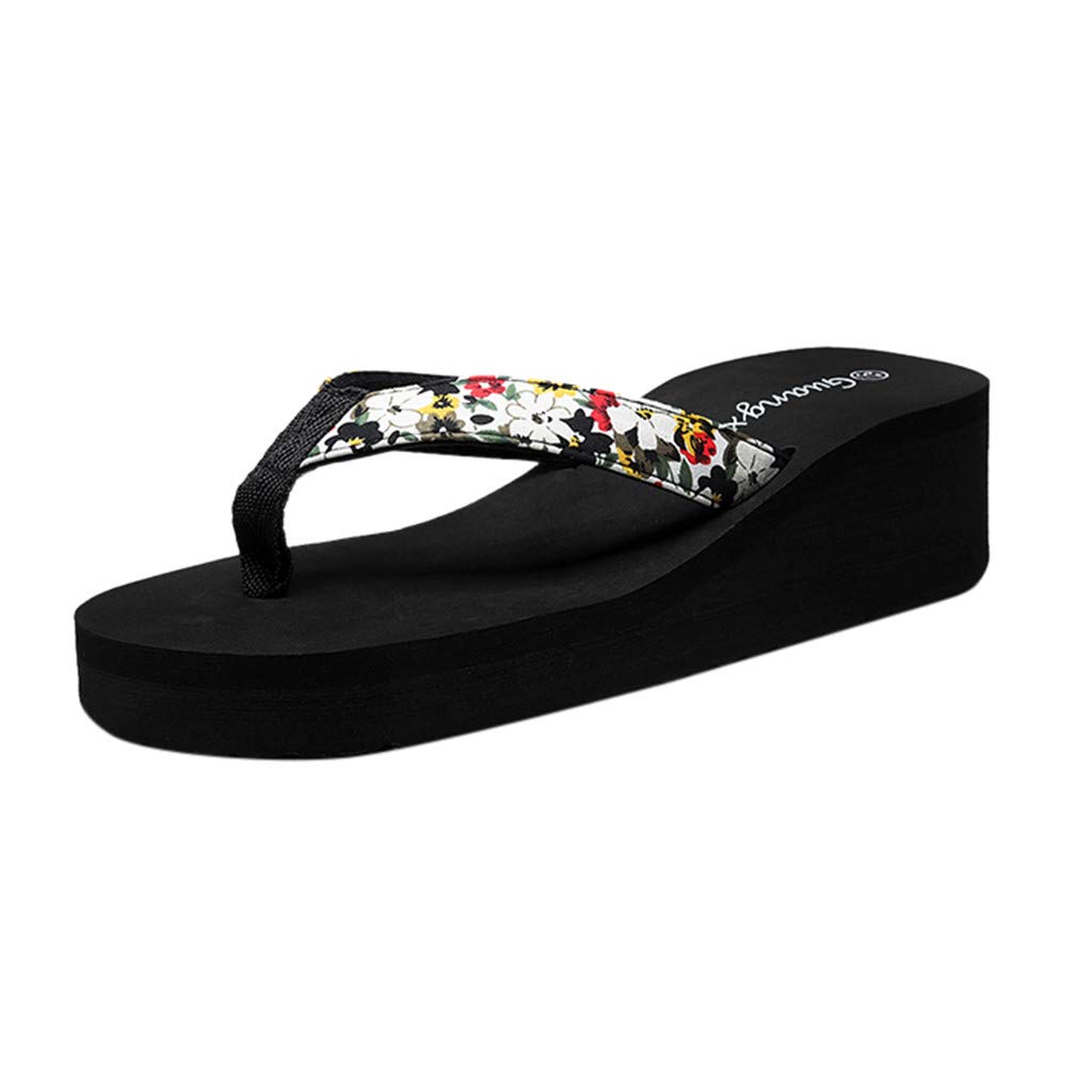Bohemian Fashion Beach Sandals for Women - Floral Summer Sandals, Comfortable Dressy Slippers for Ladies | Perfect for Beach Vacations, Pool Parties & Casual Outings