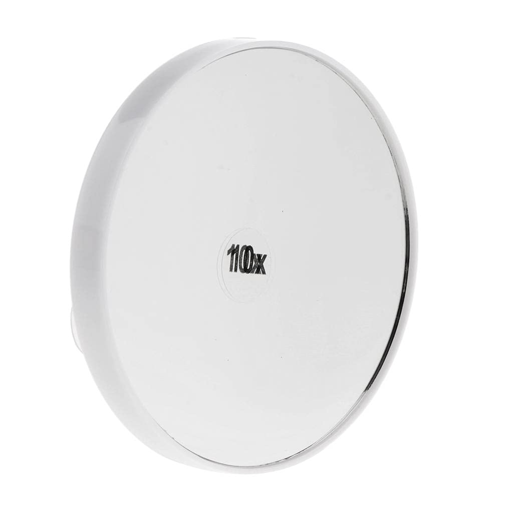 Milageto 10x Magnified Suction Cup Makeup Mirror - White | Hands-Free Vanity Mirror for Bathroom, Bedroom & Travel | Fogless Shaving & Cosmetic Mirror with Strong Suction