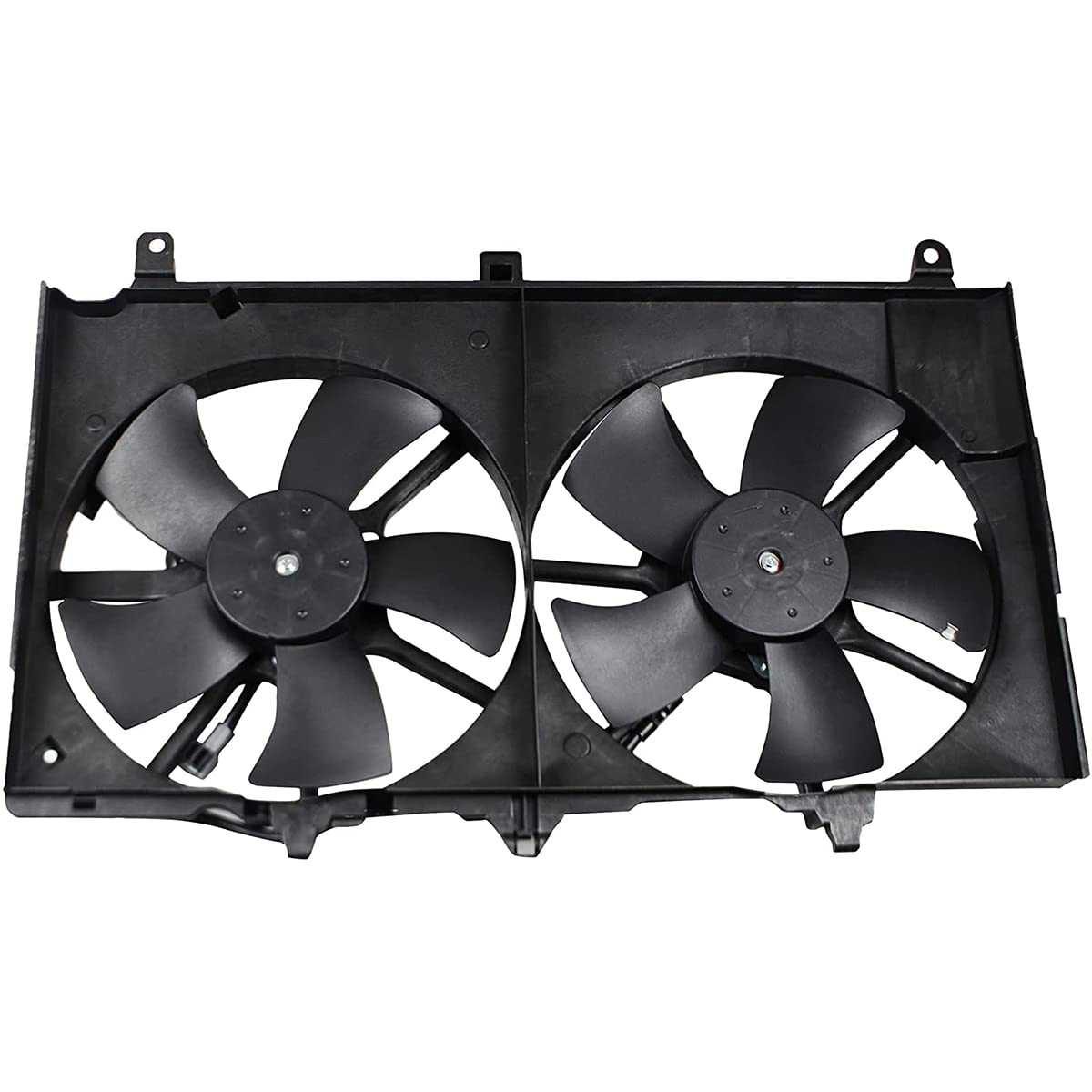 High Performance Condenser Radiator Dual Cooling Fan Assembly Compatible with Infiniti G35 Coupe & Sedan 2003-2006, Nissan 350Z 2003-2006 - Replacement for #620-429 21487CD00A 21487CD000 21481CF40A - Perfect for Summer Driving & Engine Overheating Protection