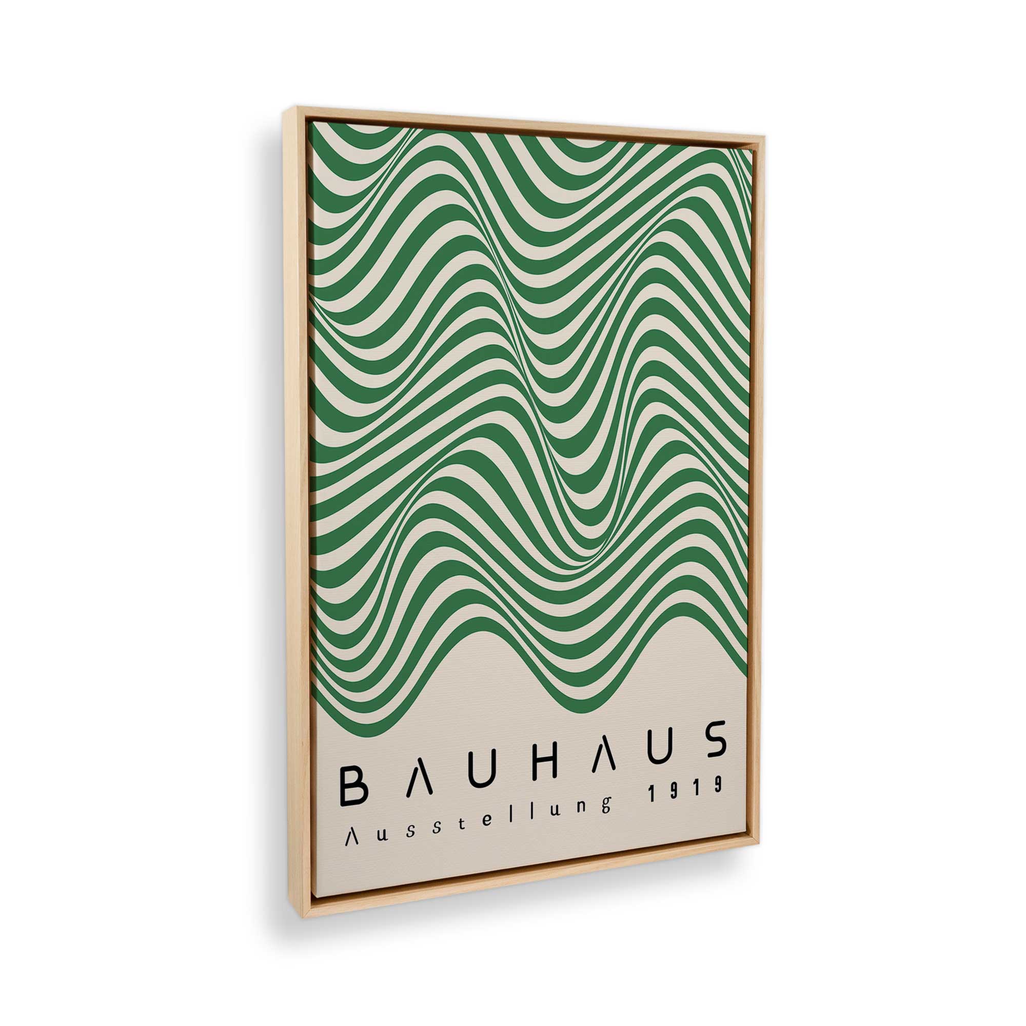 Bauhaus Curves in Motion Canvas Art Print - Modern Abstract Wall Decor for Living Room, Office & Bedroom