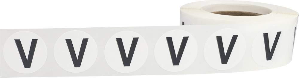Letter V Stickers - .75