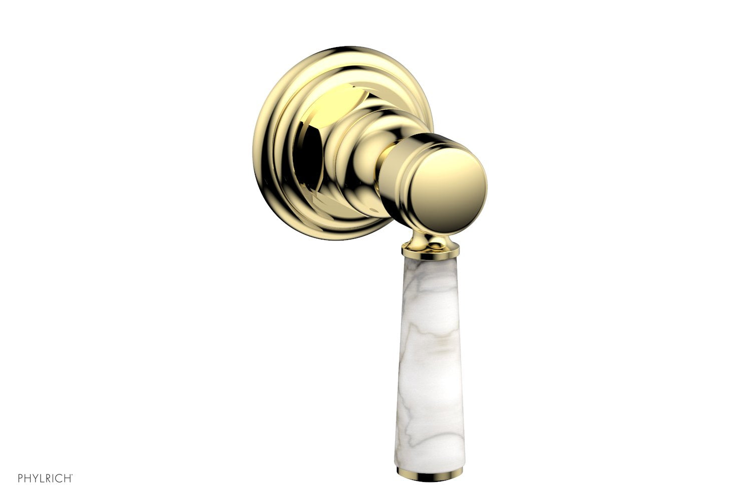 HEX TRADITIONAL HENRI White Marble Lever Handle Volume Control Diverter Valve - Perfect for Bathroom & Kitchen Faucet Control, Shower Diverter, and Sink Mixer Applications