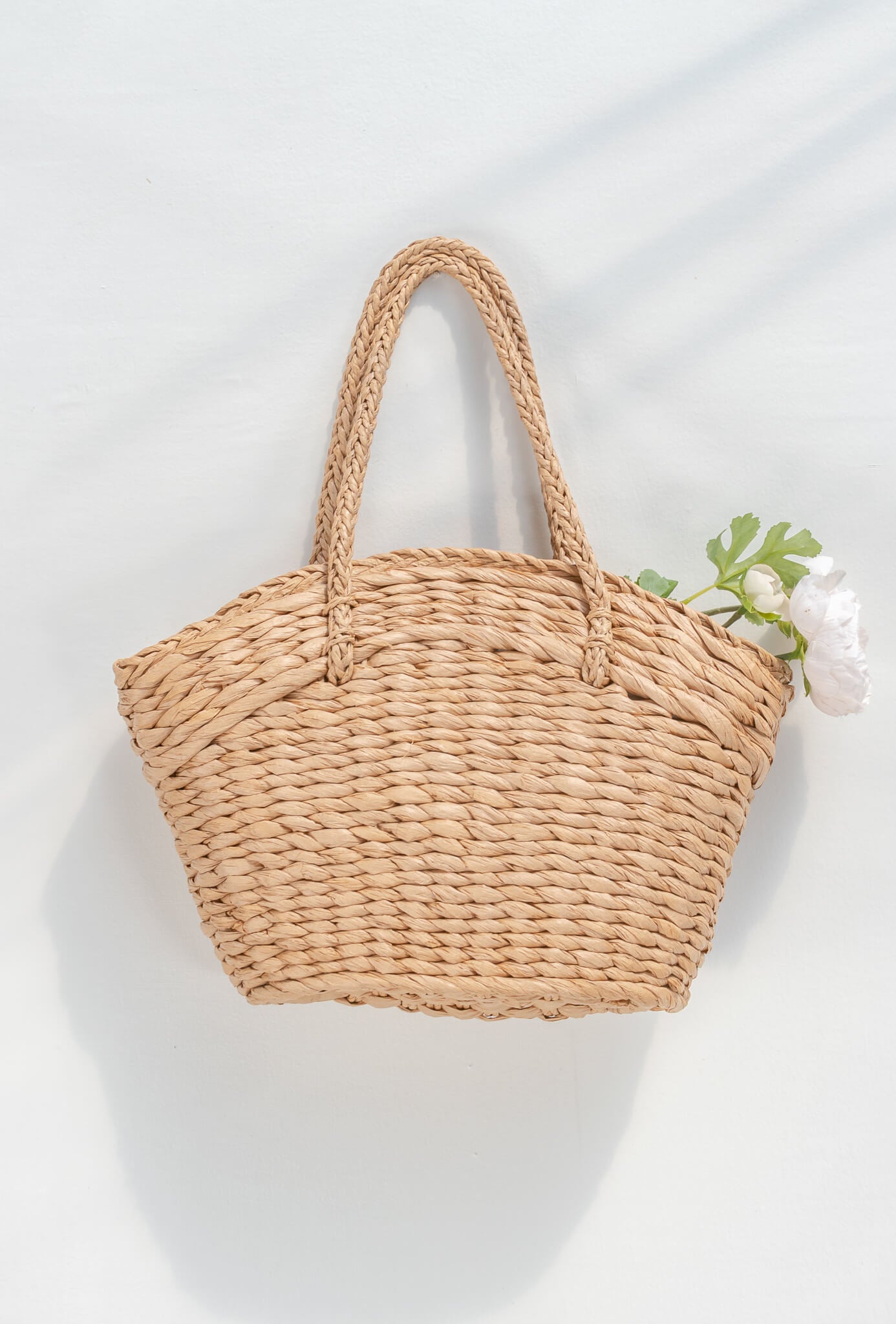 Stylish Corsica Woven Tote Bag for Women - Eco-Friendly Cotton Beach Bag with Pockets - Perfect for Shopping, Travel & Daily Use