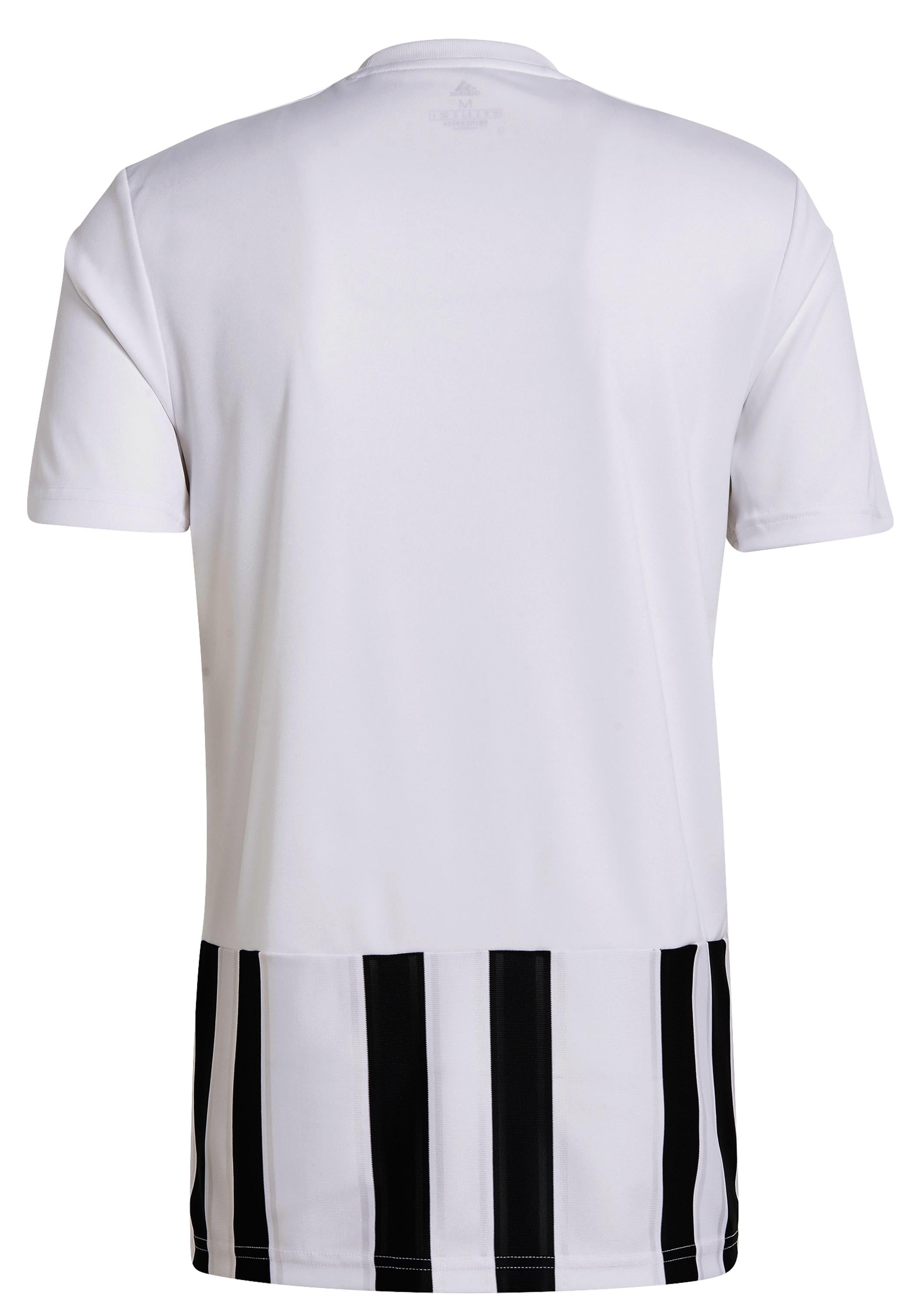 Adidas Men's 21 Jersey - White & Black Striped Soccer Shirt for Training & Match Play