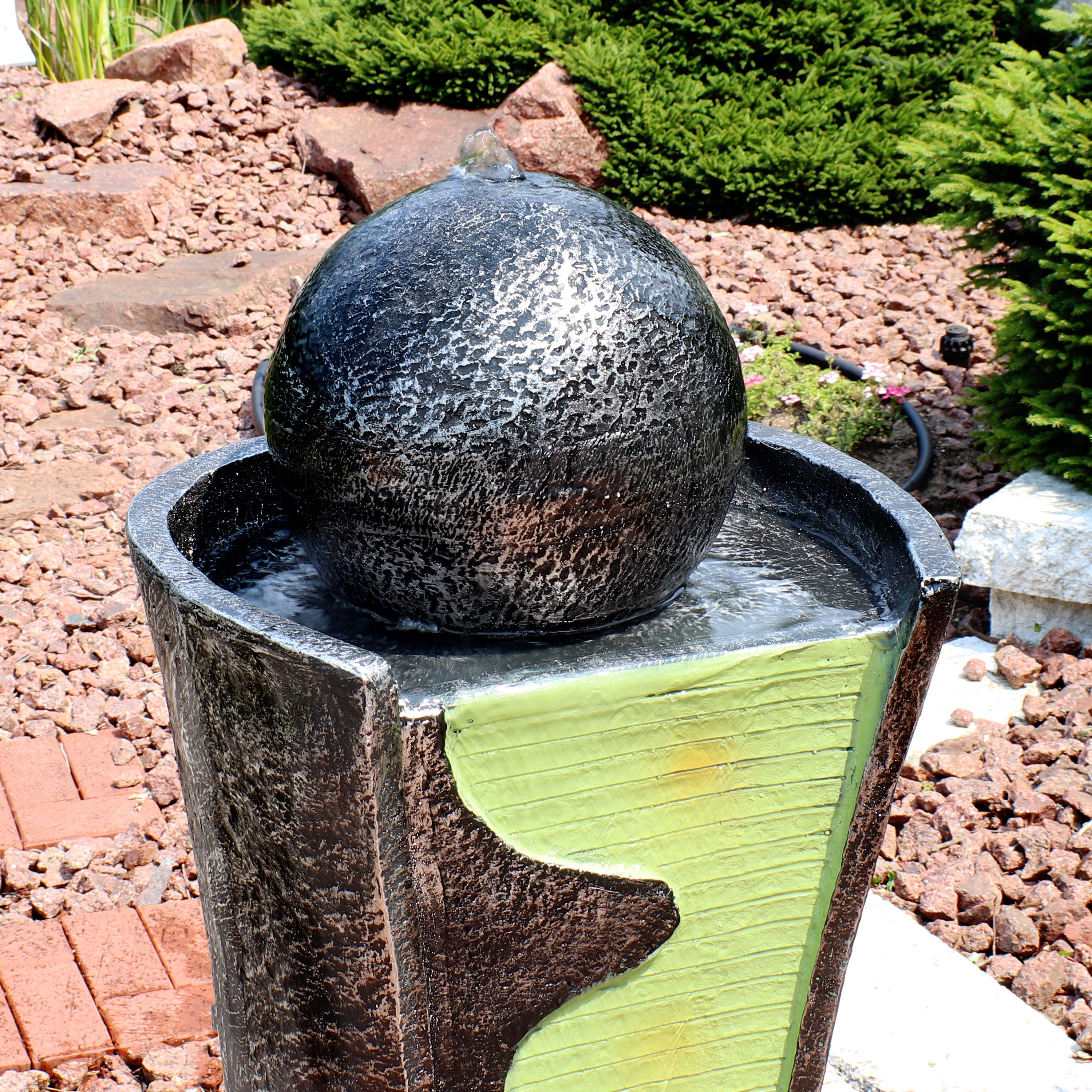 Sunnydaze Art Deco Rippling Stream Outdoor Water Fountain - 39