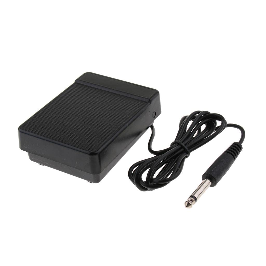 Menolana Black 6-Key Electronic Piano Foot Controller Switch Damper Pedal - Sustain Pedal for Digital Pianos, Keyboards & MIDI Controllers - Perfect for Home Studios, Music Practice & Live Performances