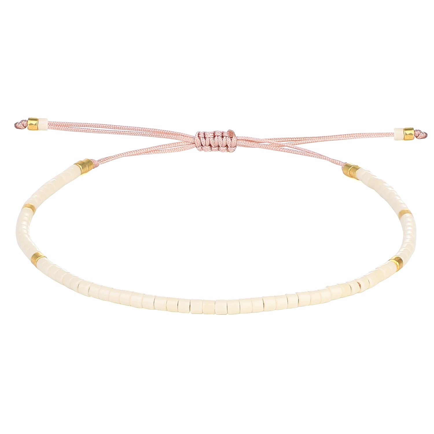 KELITCH Miyuki Crystal Adjustable Bracelet - Handmade Beaded Friendship Bracelet for Women & Girls, Perfect for Gifts, Parties & Everyday Wear