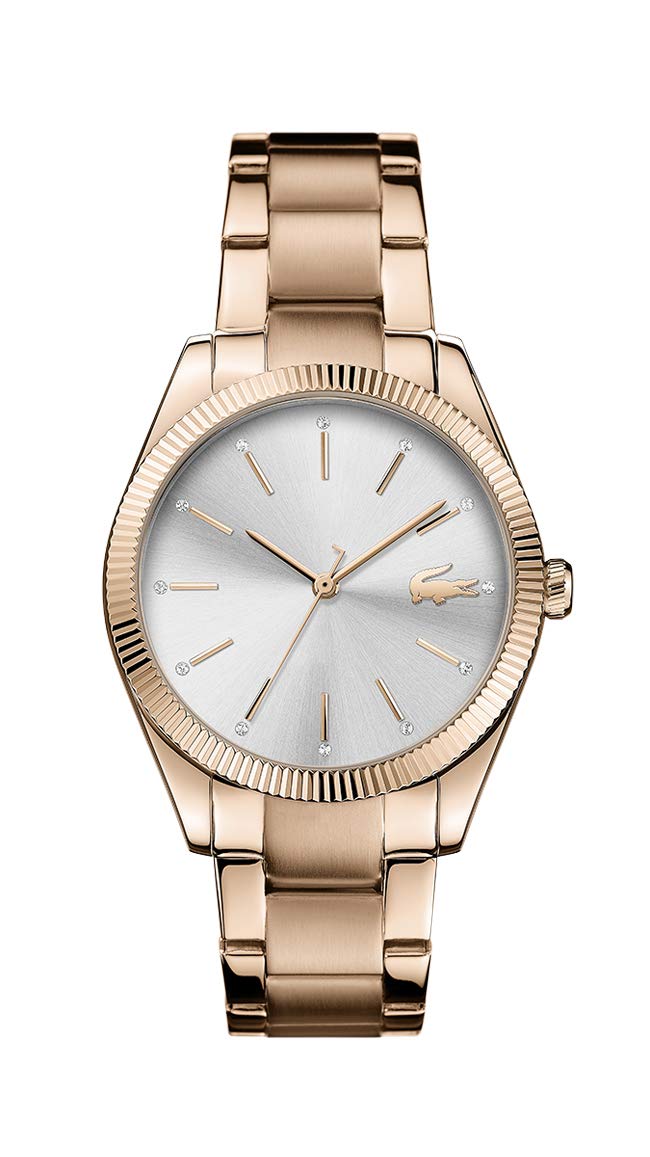 Lacoste Women's Quartz Watch - Stainless Steel Strap, Carnation Pink Dial, 18mm (Model 2001160) | Elegant & Durable Timepiece for Everyday Wear, Office & Special Occasions