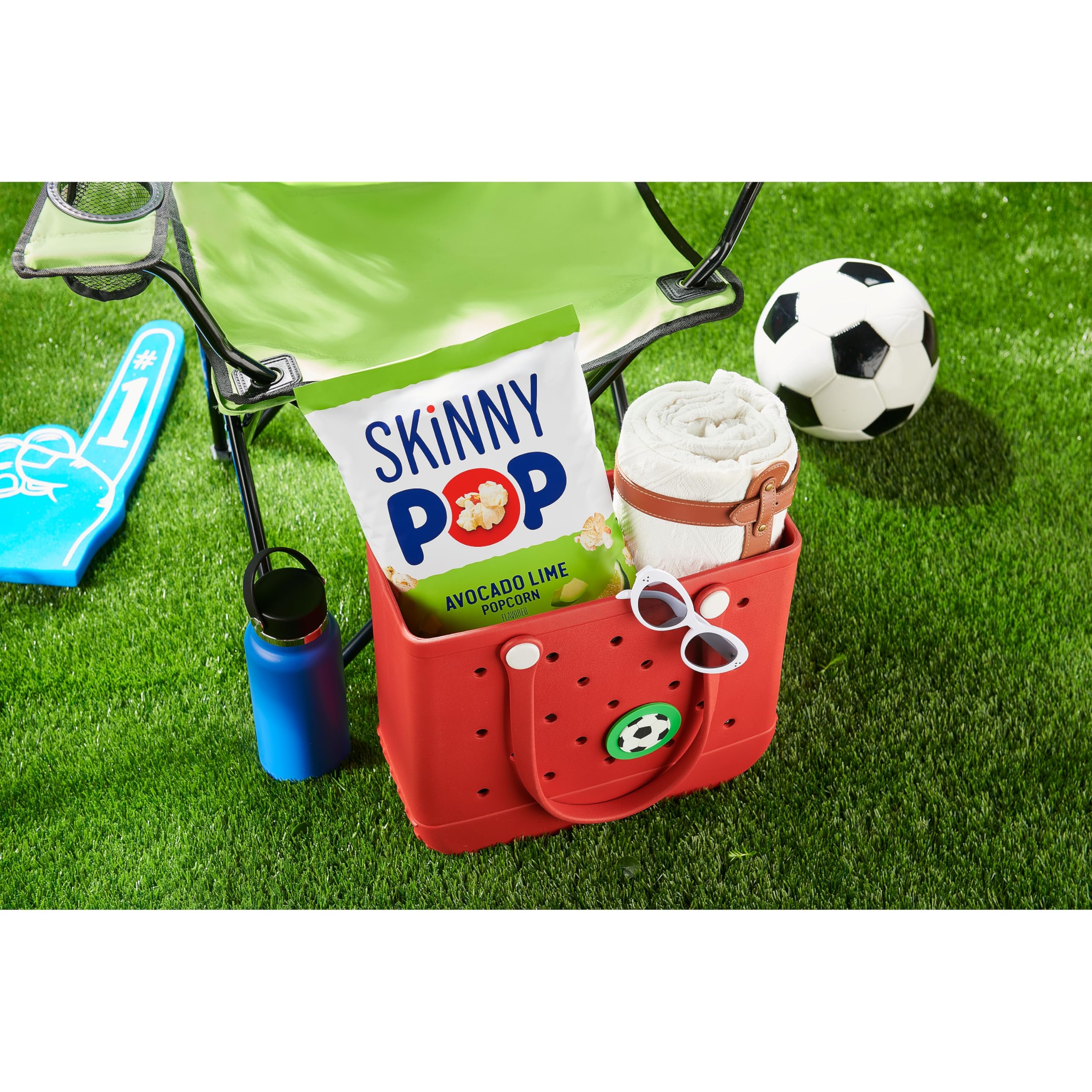 SkinnyPop Avocado Lime Popcorn - Gluten Free, Non-GMO Healthy Snack, 4.4oz Grocery Size Bag - Perfect for Movie Nights, Office Snacks & Keto Diet