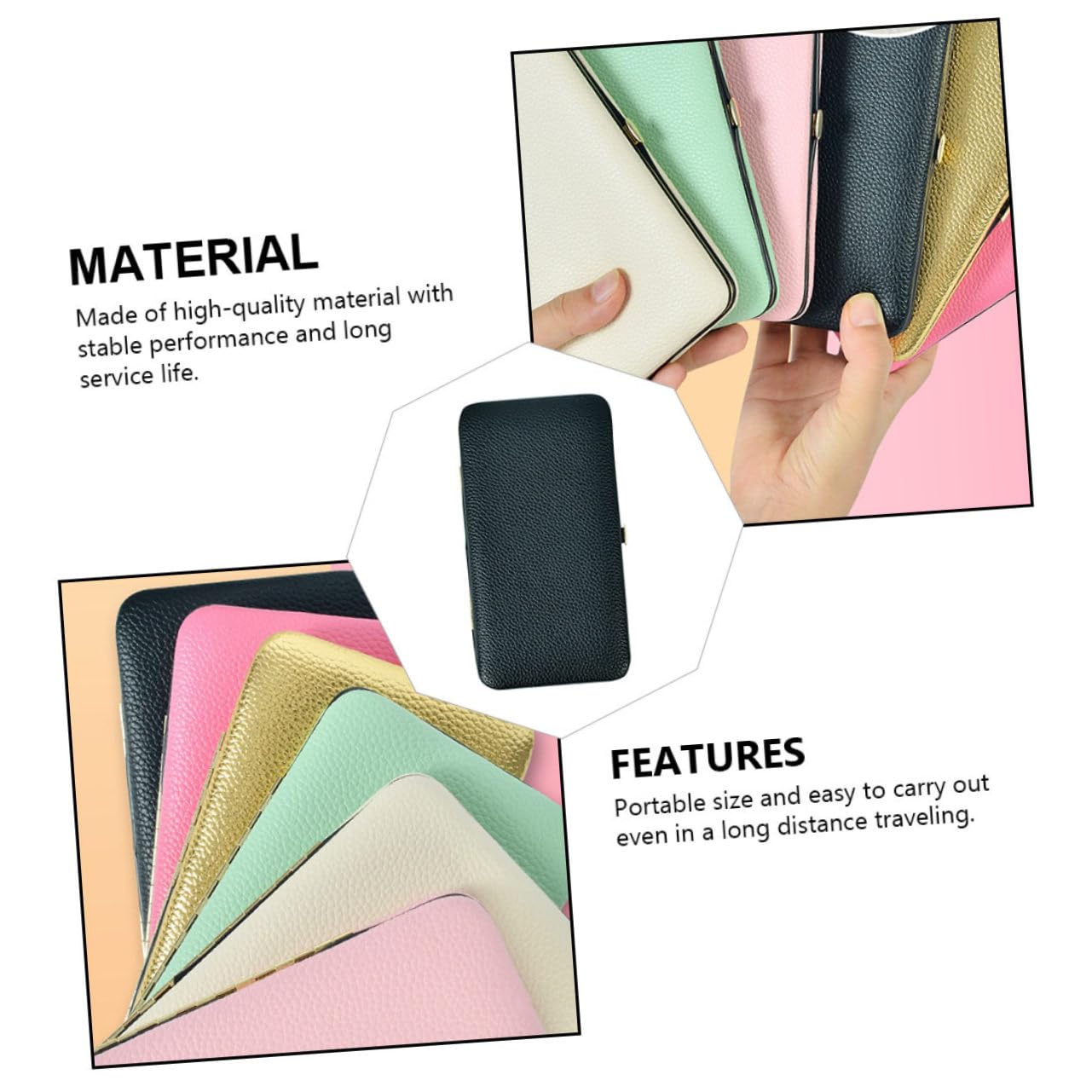 1pc Black Leather Makeup Tweezers Storage Box Organizer for Eyebrow, Nail, and Eyelash Tweezers - Perfect for Salon, Travel, and Home Makeup Organization