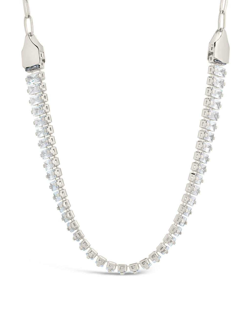 Elegant Sarai CZ & Chain Tennis Necklace for Women | Cubic Zirconia Gold Plated Jewelry | Perfect for Parties, Weddings & Date Nights