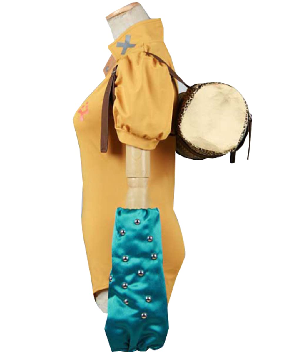 Diane Yellow Jumpsuit Anime Cosplay Costume for Women - Complete Set with Gloves & Bag | Perfect for Lolita Parties, Halloween & Comic Conventions