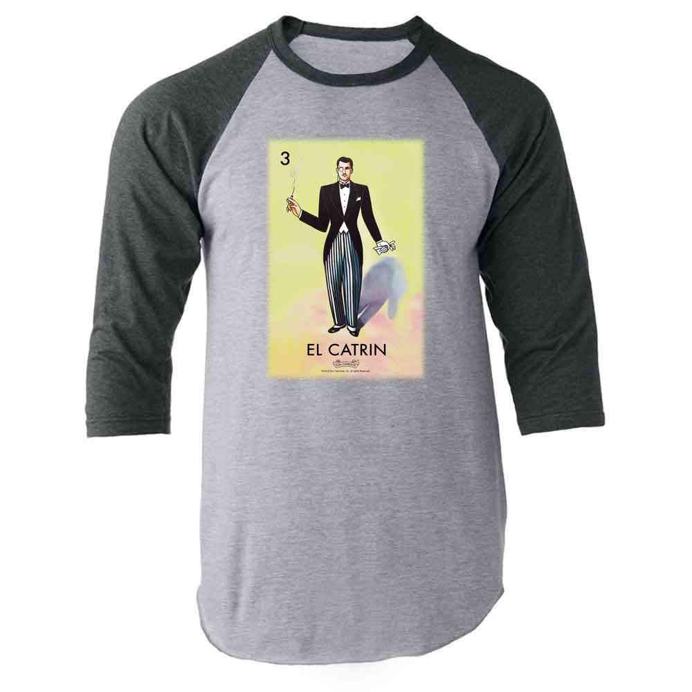 Pop Threads El Catrin Dandy Loteria Card Mexican Graphic T-Shirt for Men - Vintage Latino Cultural Shirt - Perfect for Cinco de Mayo, Hispanic Heritage Month & Day of the Dead Celebrations