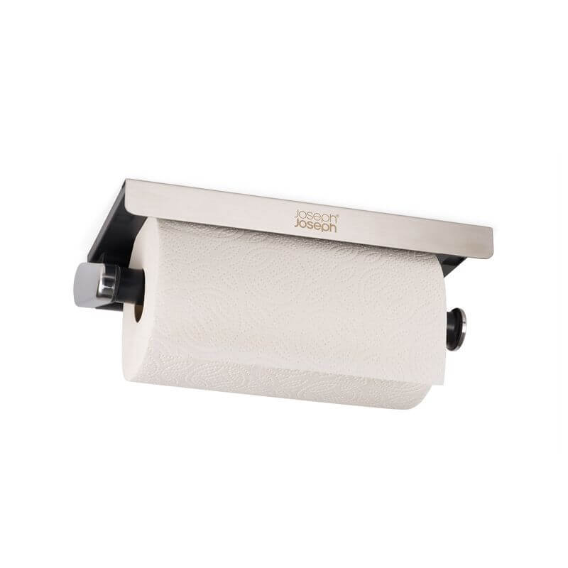 Joseph Joseph Under Shelf Stainless Steel Paper Towel Holder - Space Saving Kitchen Organizer for Countertops, Cabinets & RVs | Durable & Rustproof Design for Easy Access to Paper Towels