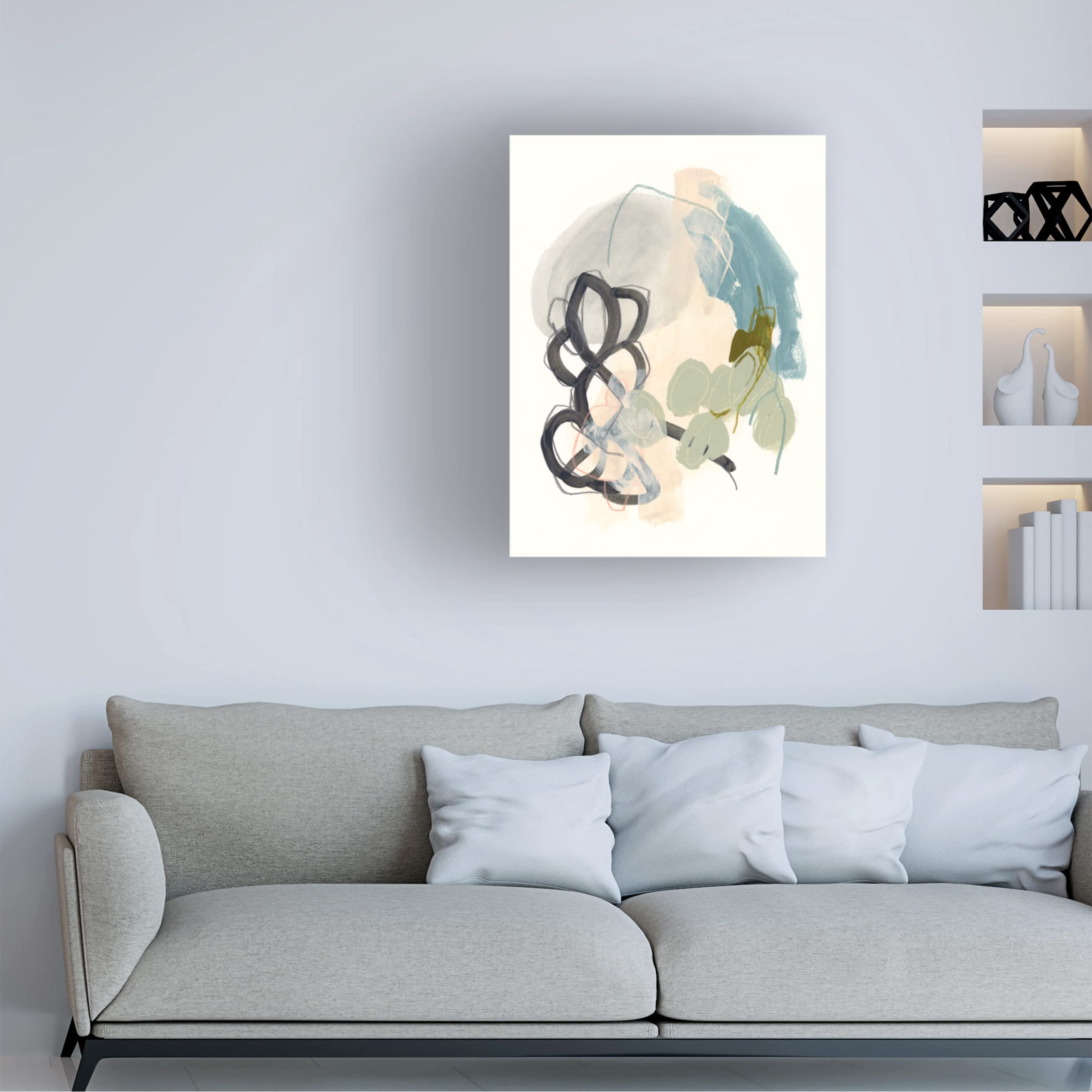Trademark Fine Art 'Seed Stitch II' Abstract Canvas Painting by June Erica Vess - Modern Home Decor for Living Room, Bedroom & Office