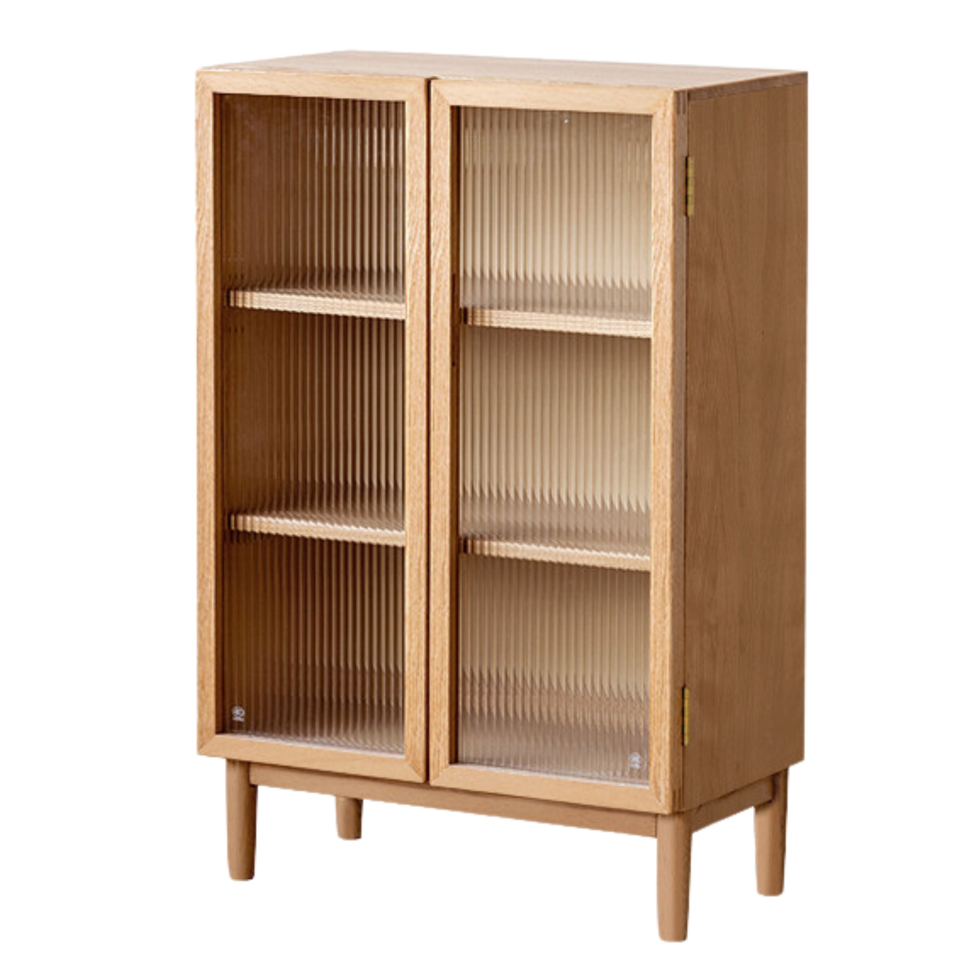 25.5x13.7x39.3 inch / 65x35x100cm / Natural wood color /beech side cabinet door opening design