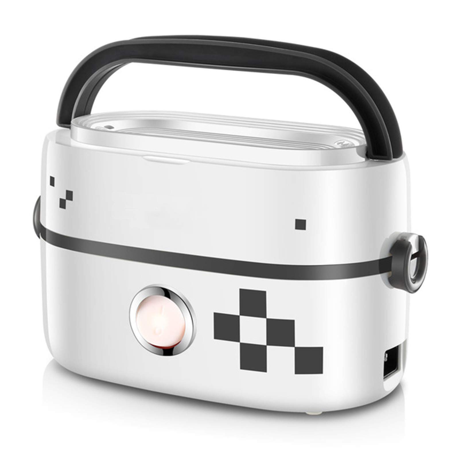 Electric Lunch Box with Removable Ceramic Container - Portable Food Warmer & Reusable Meal Storage for Home, Office & Travel | Perfect for Heating Meals On-the-Go