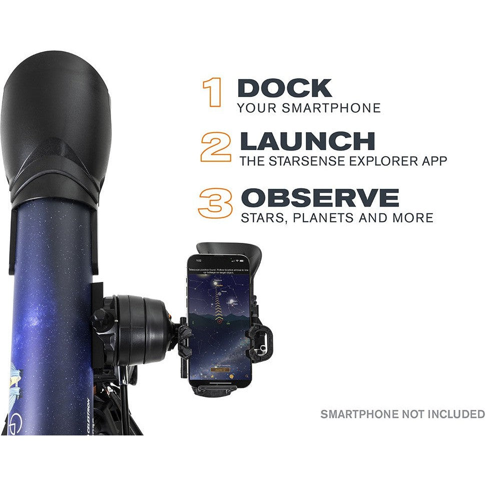 Celestron StarSense Explorer DX 100AZ Smartphone-Enabled Refractor Telescope with Royal Observatory Greenwich Edition - Perfect for Stargazing, Astronomy Beginners & Night Sky Exploration