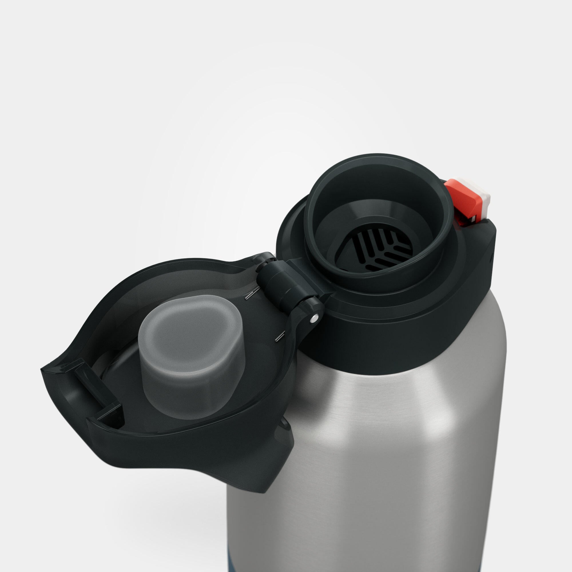 Quechua MH900 Double Wall Insulated 800ml Stainless Steel Water Bottle - Keeps Drinks Hot/Cold for Hours - Perfect for Hiking, Camping & Outdoor Adventures