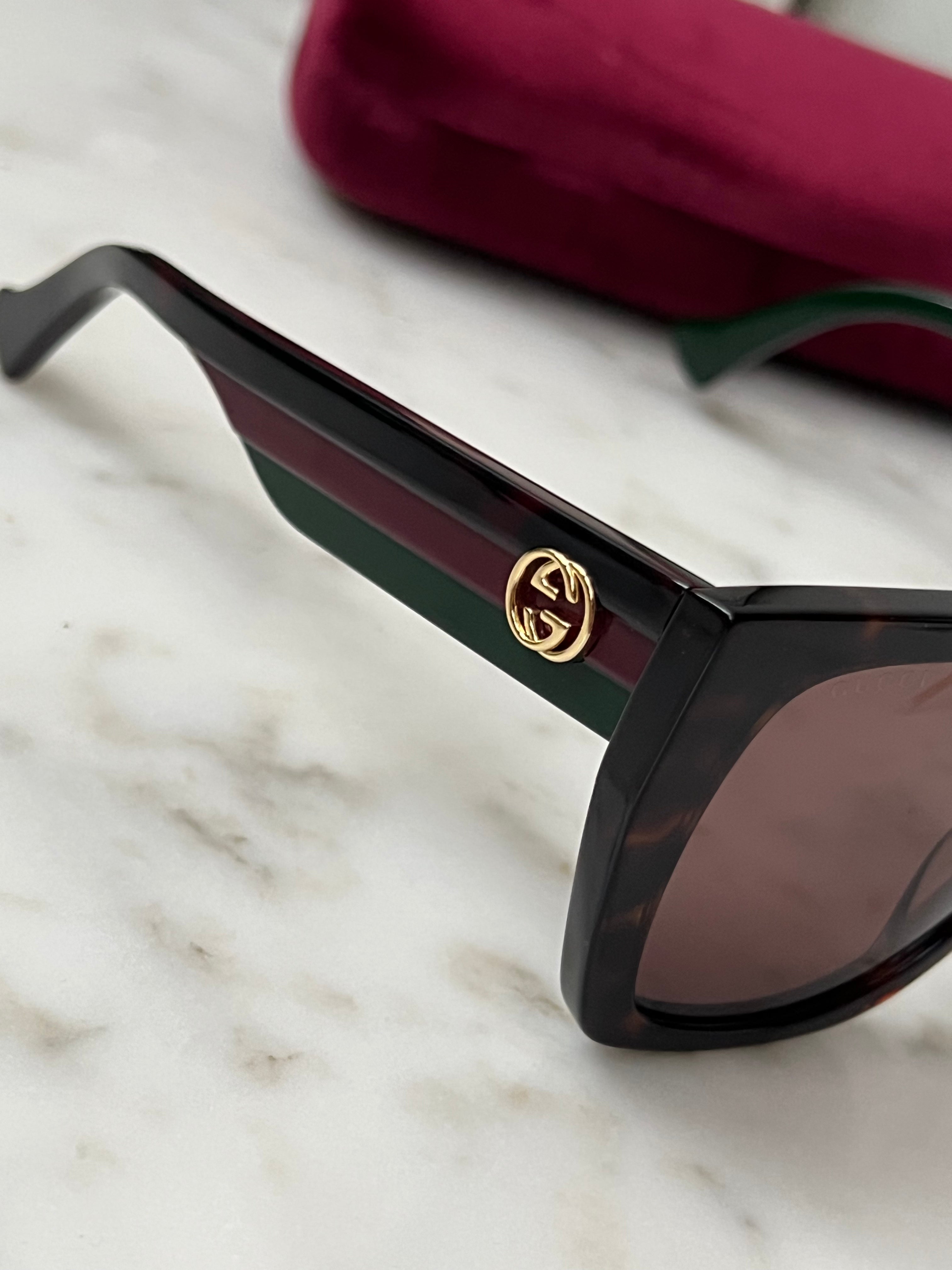 Gucci GG1300S Square Sunglasses for Women & Men - Classic Brown Tortoise Shell Frame with UV Protection - Perfect for Outdoor Activities, Beach, Driving & Fashion Accessories