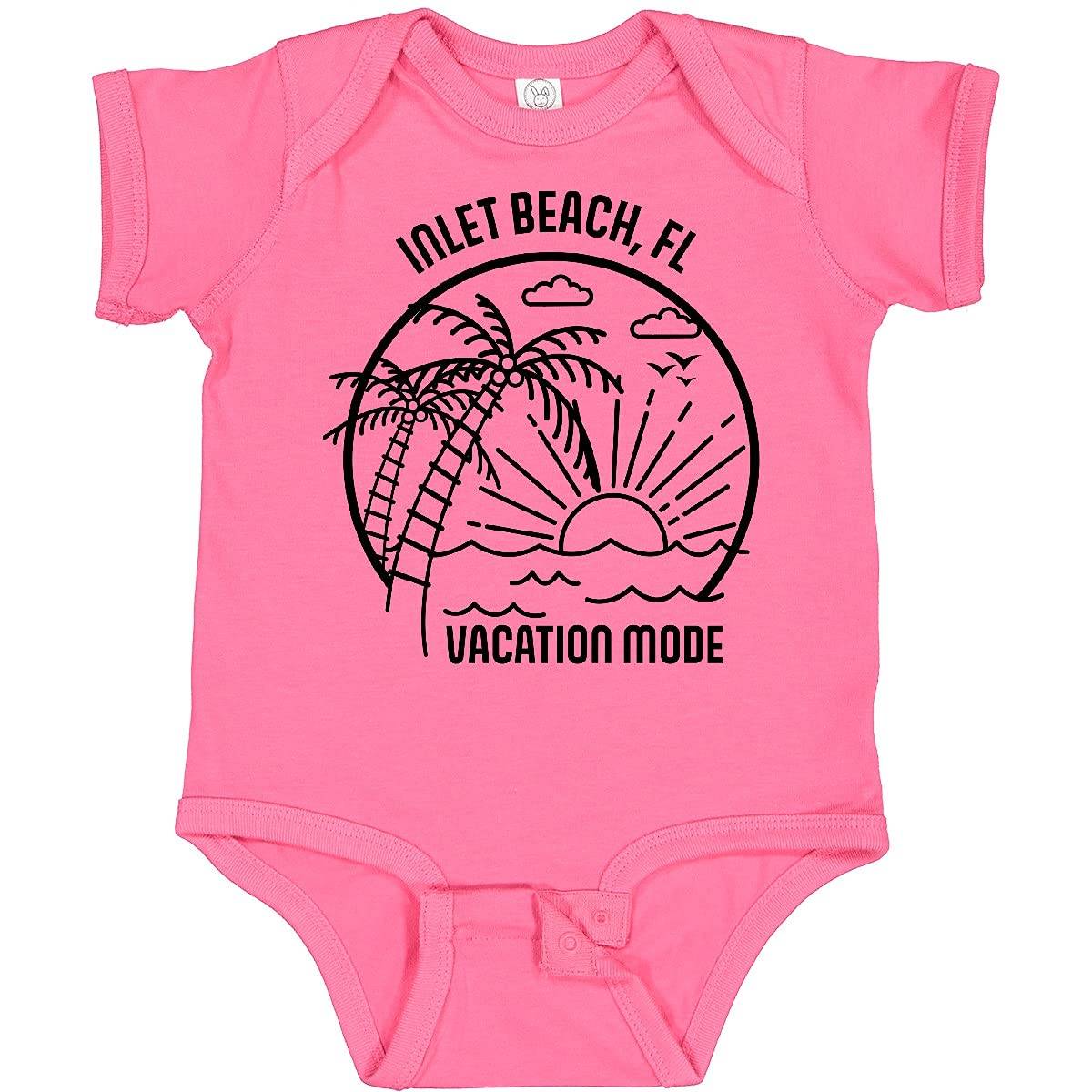 Inktastic Summer Vacation Mode Inlet Beach Florida Baby Bodysuit - Cute Florida Beach Outfit for Infants & Toddlers - Perfect for Family Vacations, Beach Trips & Photo Shoots