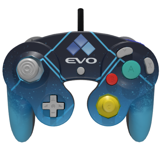 EVO Championship Series 2024 GameCube Custom Pro Controller - Premium Fighting Game Controller for Super Smash Bros Melee, Street Fighter & Tournament Gaming