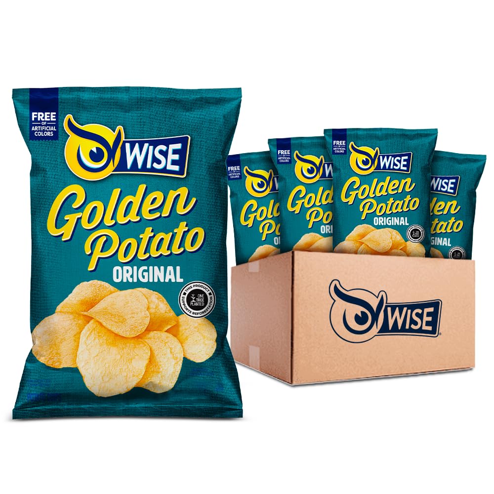 Wise Snacks Golden Original Potato Chips - 40 Pack (0.75 Oz Each) & 12 Pack (3.25 Oz Each) - Crunchy Snacks for Parties, Lunch Boxes & On-the-Go
