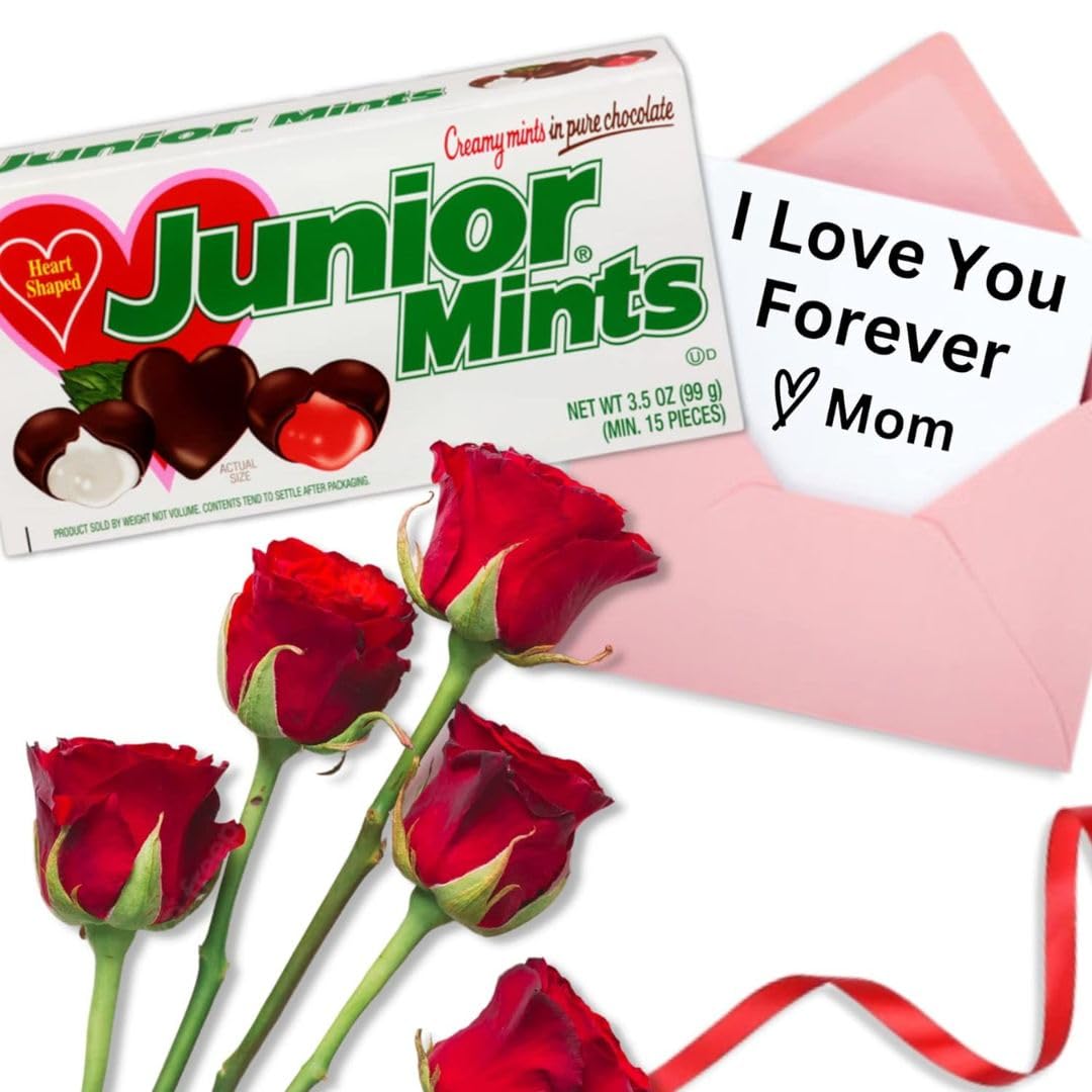 Valentine's Day Heart Shaped Chocolate Junior Mints Candy - 3.5oz Gift Box (3 Pack) | Romantic Gifts for Her/Him, Anniversary Treats, Sweet Valentine's Day Presents