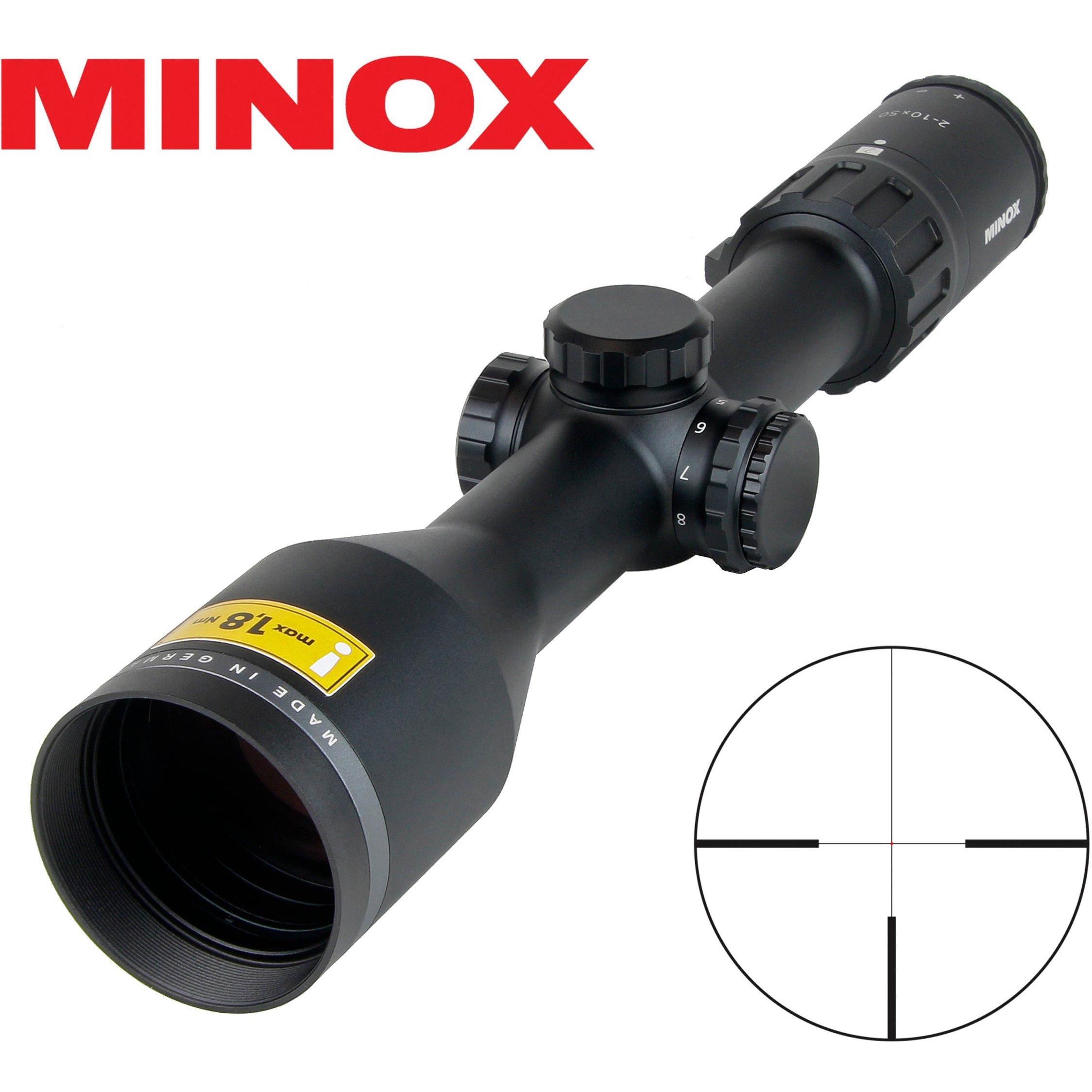Minox All Rounder 2 10x50 Binoculars with German #4 Red Dot Illuminated Reticle - High Precision Optics for Hunting, Bird Watching & Outdoor Adventures