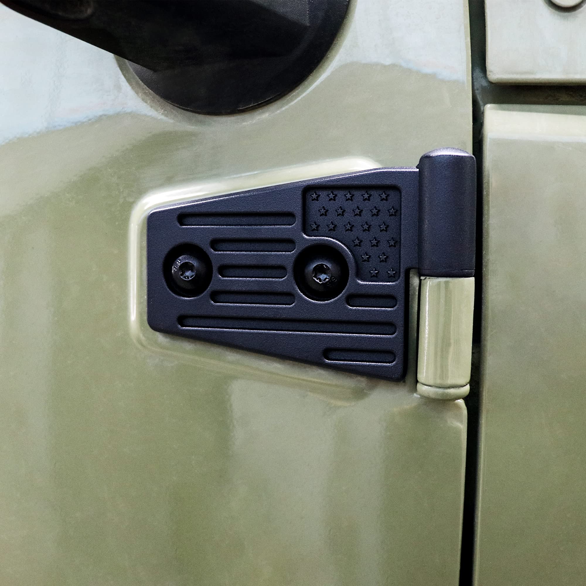 **Jeep Wrangler JK JKU Door Hinges (2007-2018) - OEM Replacement Hinge Sleeve Kit - 8-Piece Black Aluminum for Rubicon, Sahara, Sport - Perfect for Off-Roading & Daily Driving**