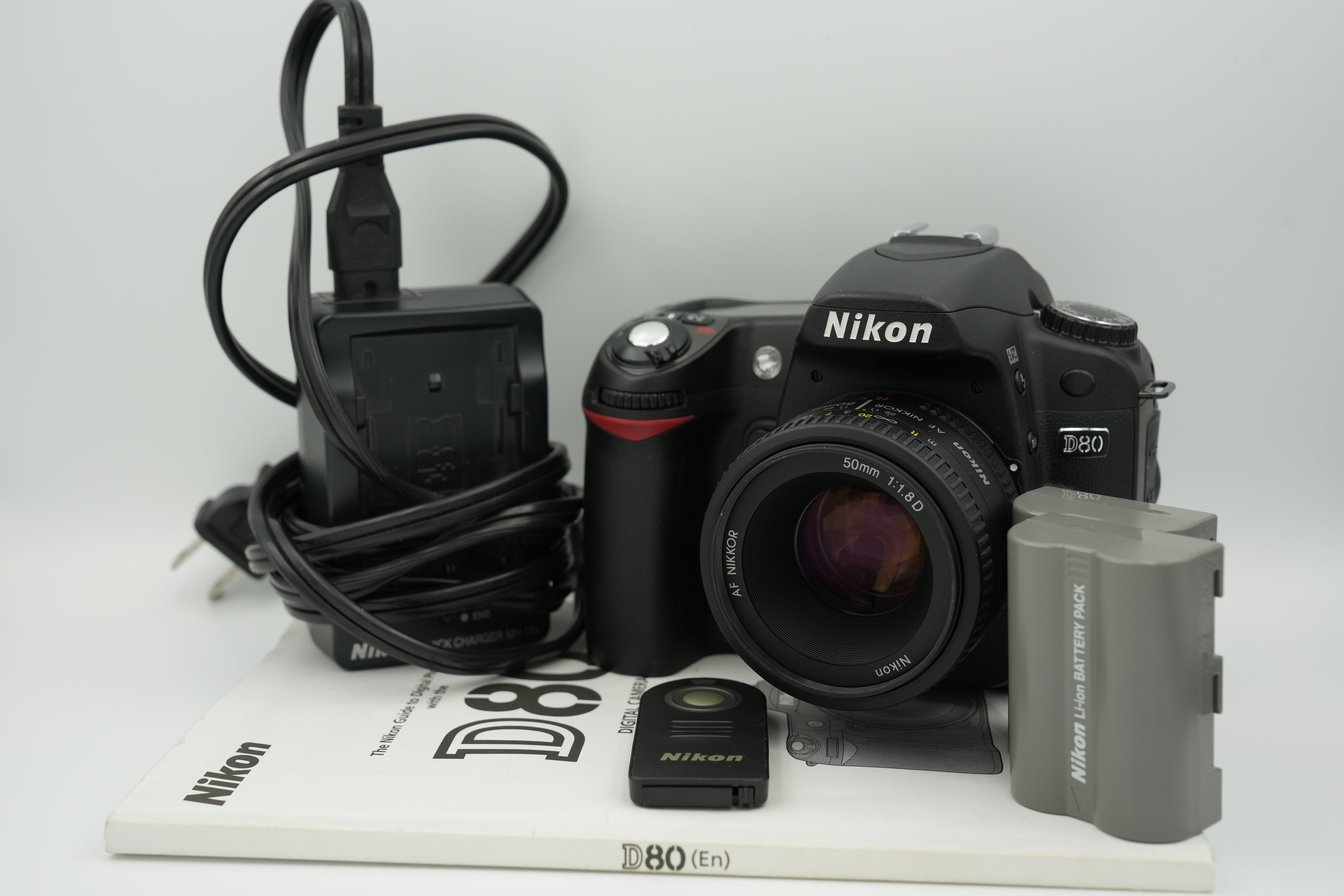 Refurbished Nikon D80 DSLR Camera with AF NIKKOR 50mm f/1.8 D Lens - Perfect for Portrait Photography & Low Light Shooting