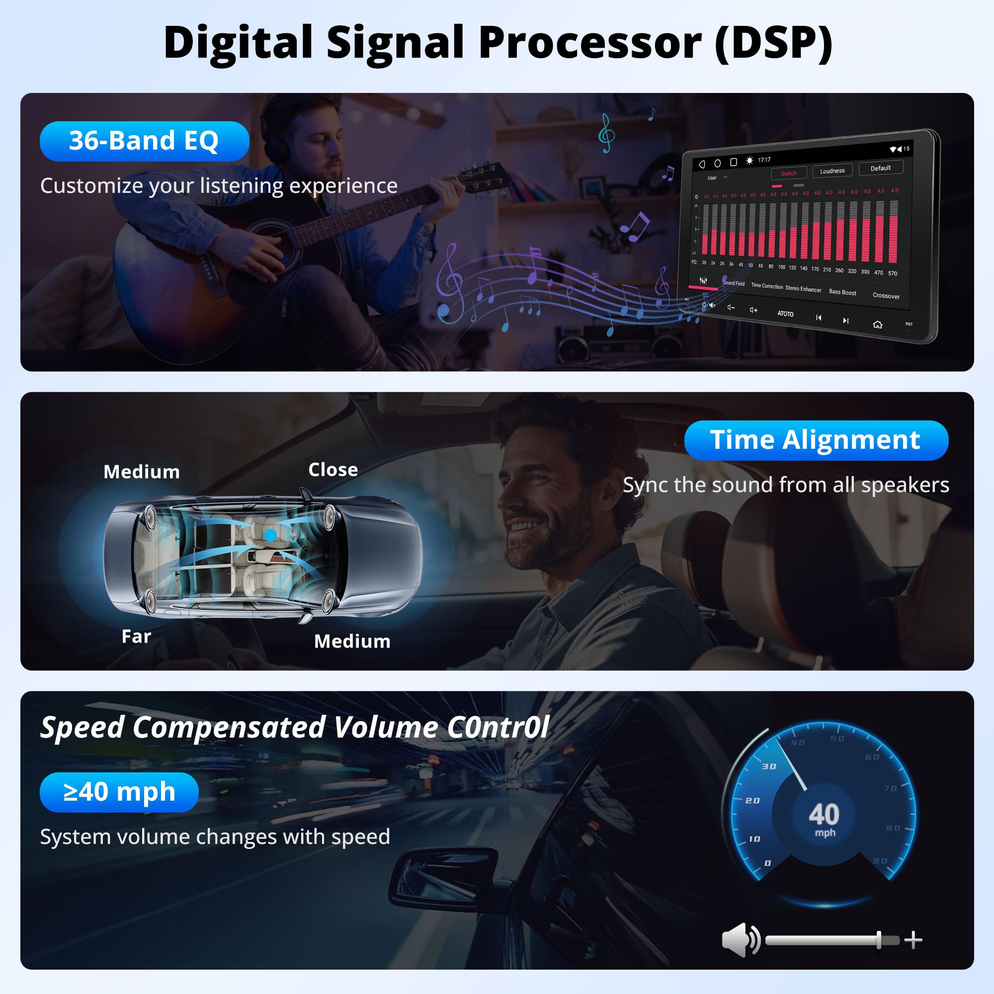 ATOTO 9 Inch Android Car Stereo Double Din Head Unit with Dash & Rear View Camera - 2GB RAM 32GB ROM, Wireless Apple CarPlay & Android Auto, Mirror Link, GPS Navigation, Dual Bluetooth, WiFi/BT/USB Tethering, HD LRV - Perfect for Road Trips & Daily Commuting