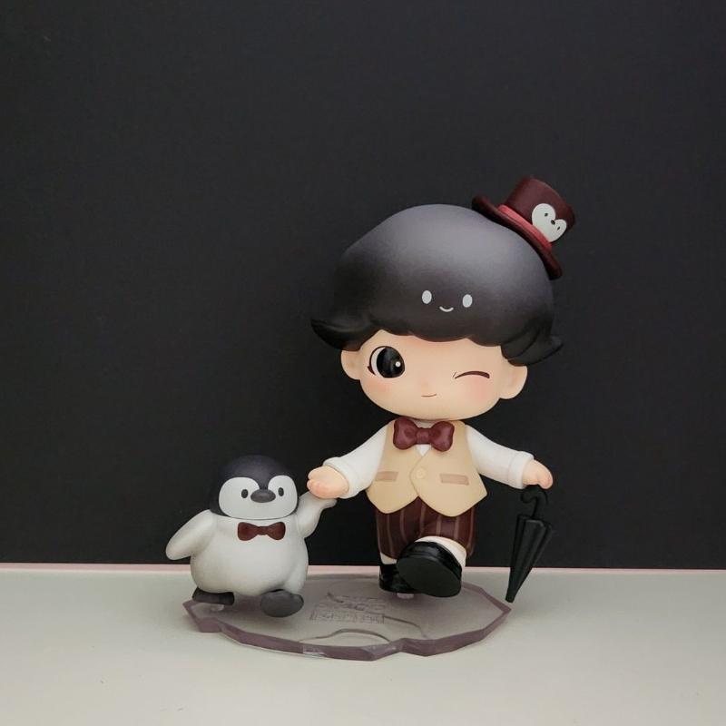 DIMOO Animal Kingdom Series Penguin Tango Plush Toy - Cute Stuffed Penguin Doll for Kids, Collectors & Gift Giving - Perfect for Bedroom Decor, Birthday Presents & Anime Lovers